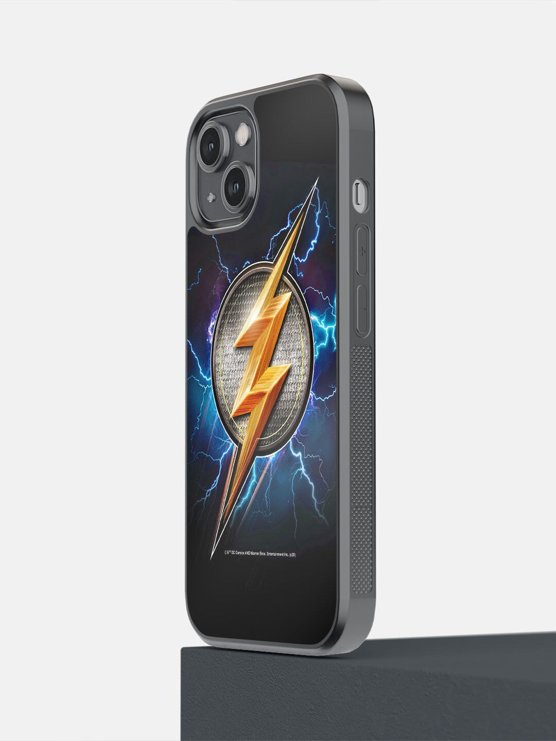 

macmerise Black & Gold-Color Flash Storm Design iPhone 14 Bumper Case