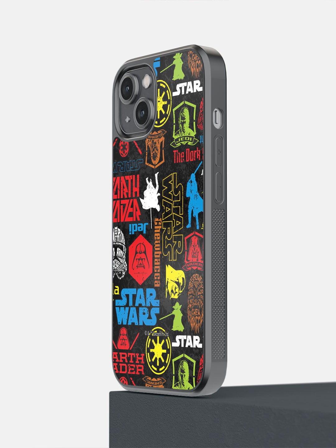 

macmerise Blue & Black Star Wars Mashup Printed iPhone 14 Bumper Case