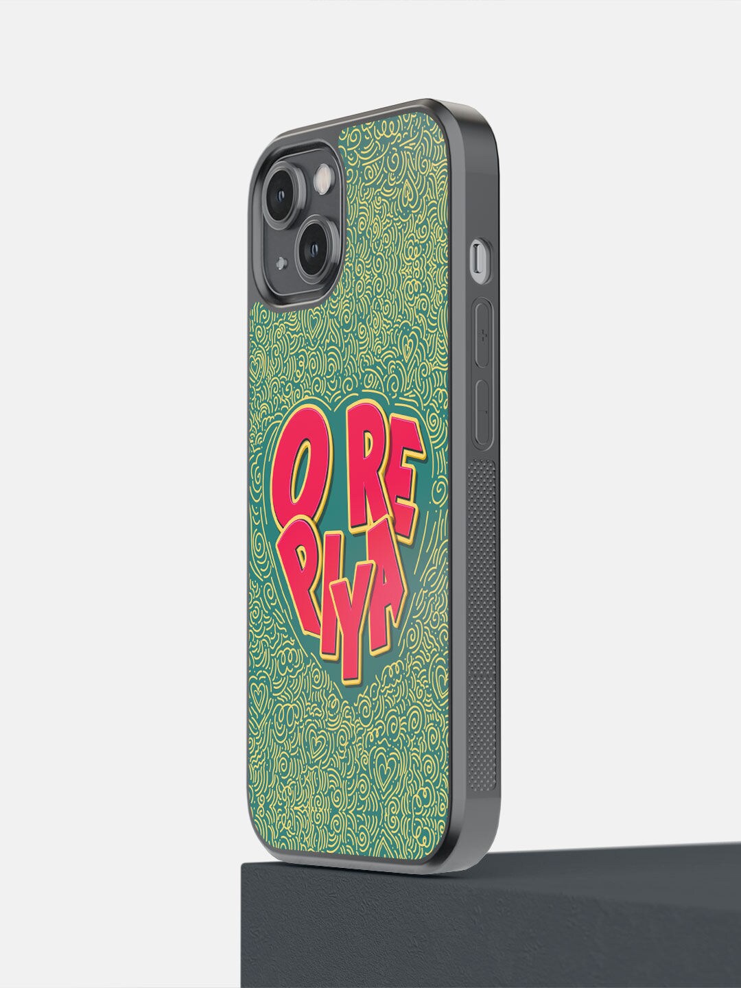 

macmerise Green & Red Typography Printed Polycarbonate iPhone 14 Phone Back Case