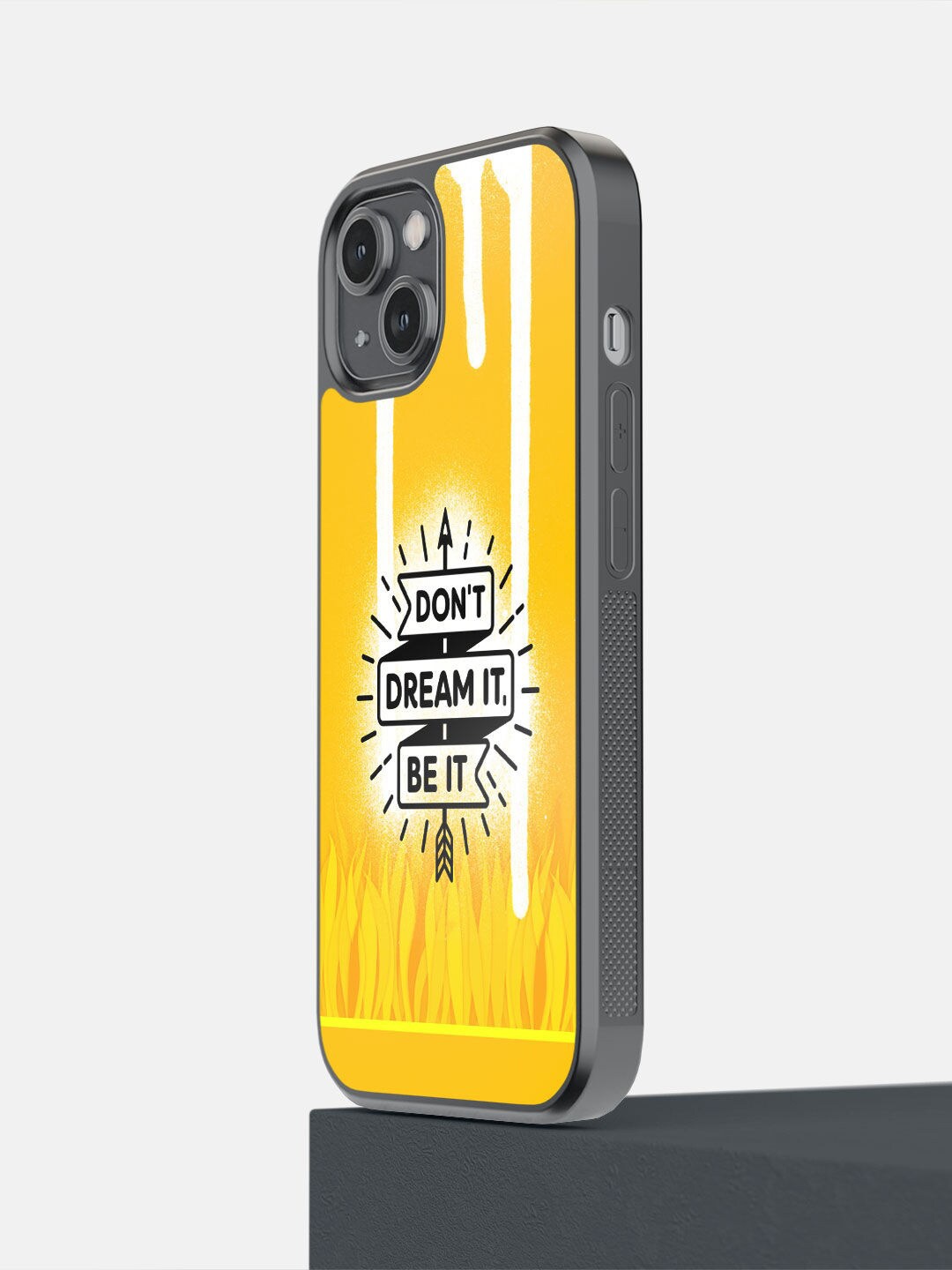 

macmerise Yellow Don't Dream It Be It Printed iPhone 14 Bumper Case