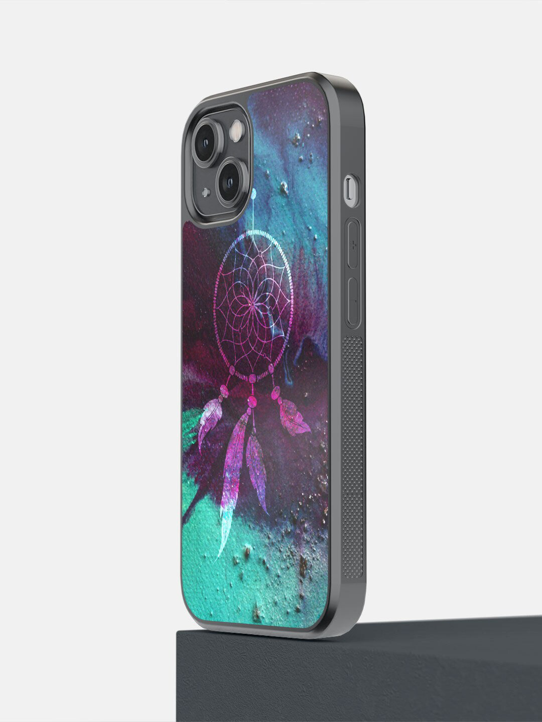 

macmerise Black & Purple Printed Dream Catcher Design iPhone 14 Phone Back Case