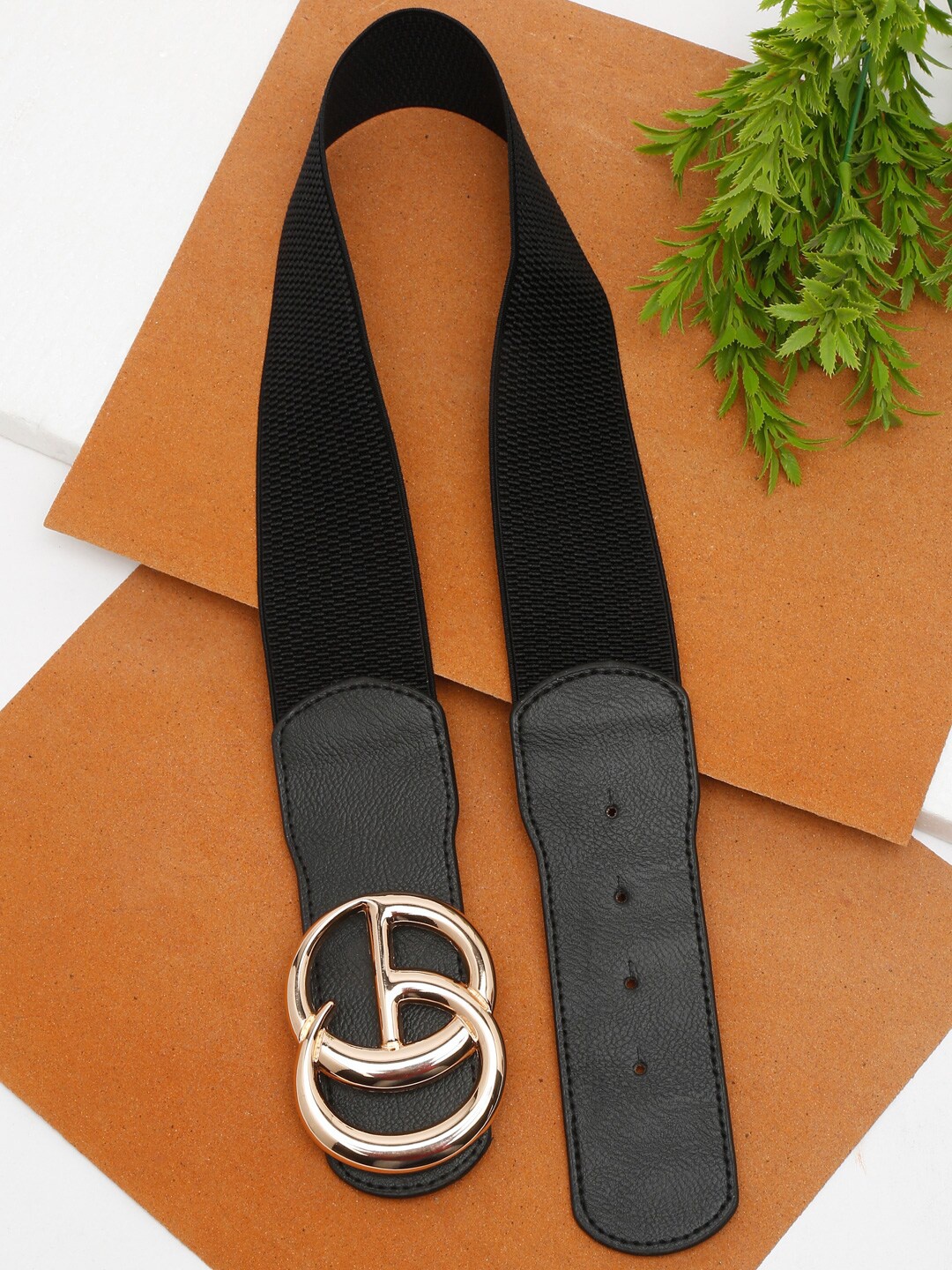 

YouBella Women Black Textured Belt