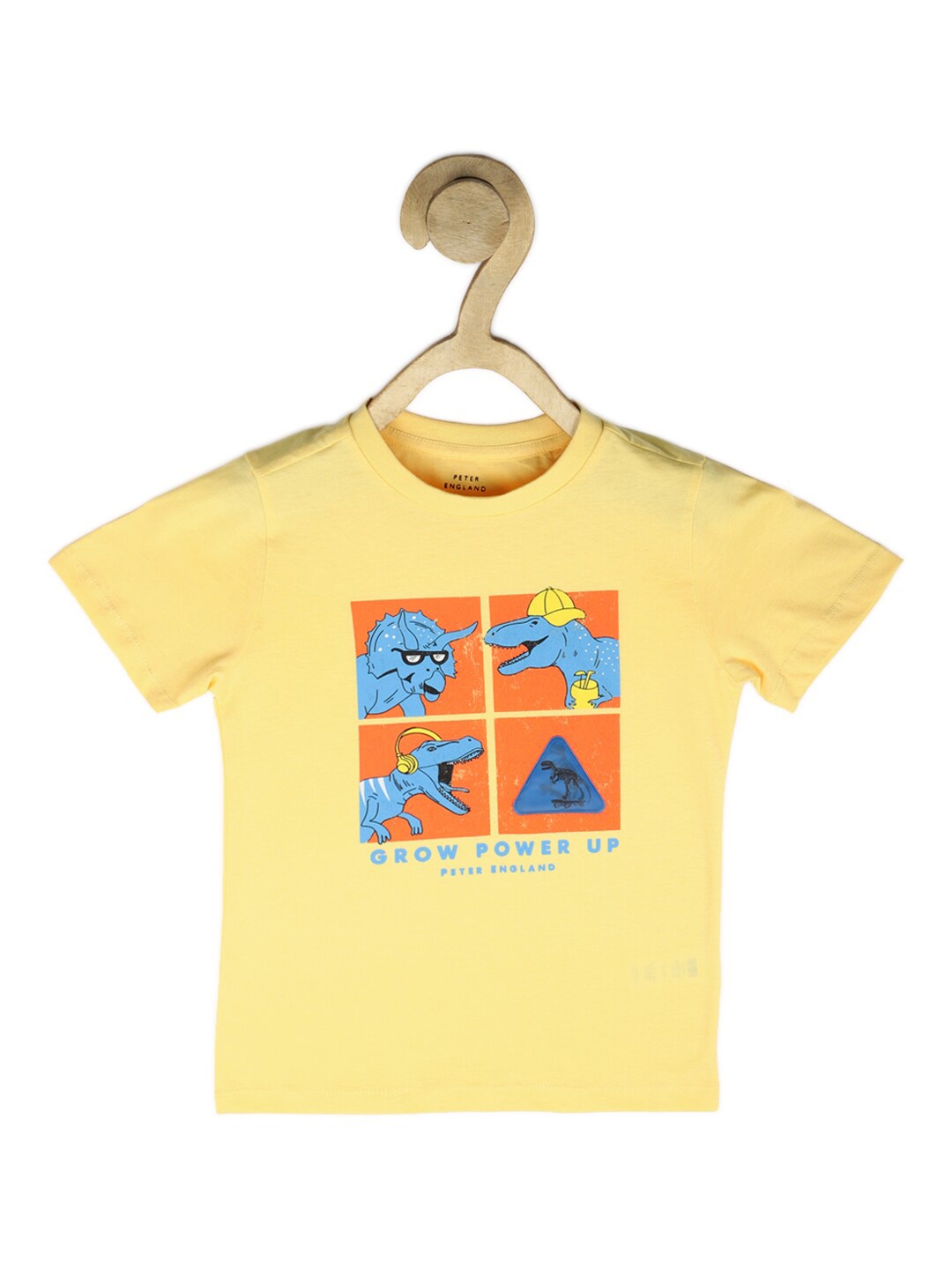 

Peter England Boys Yellow Graphic Printed T-shirt