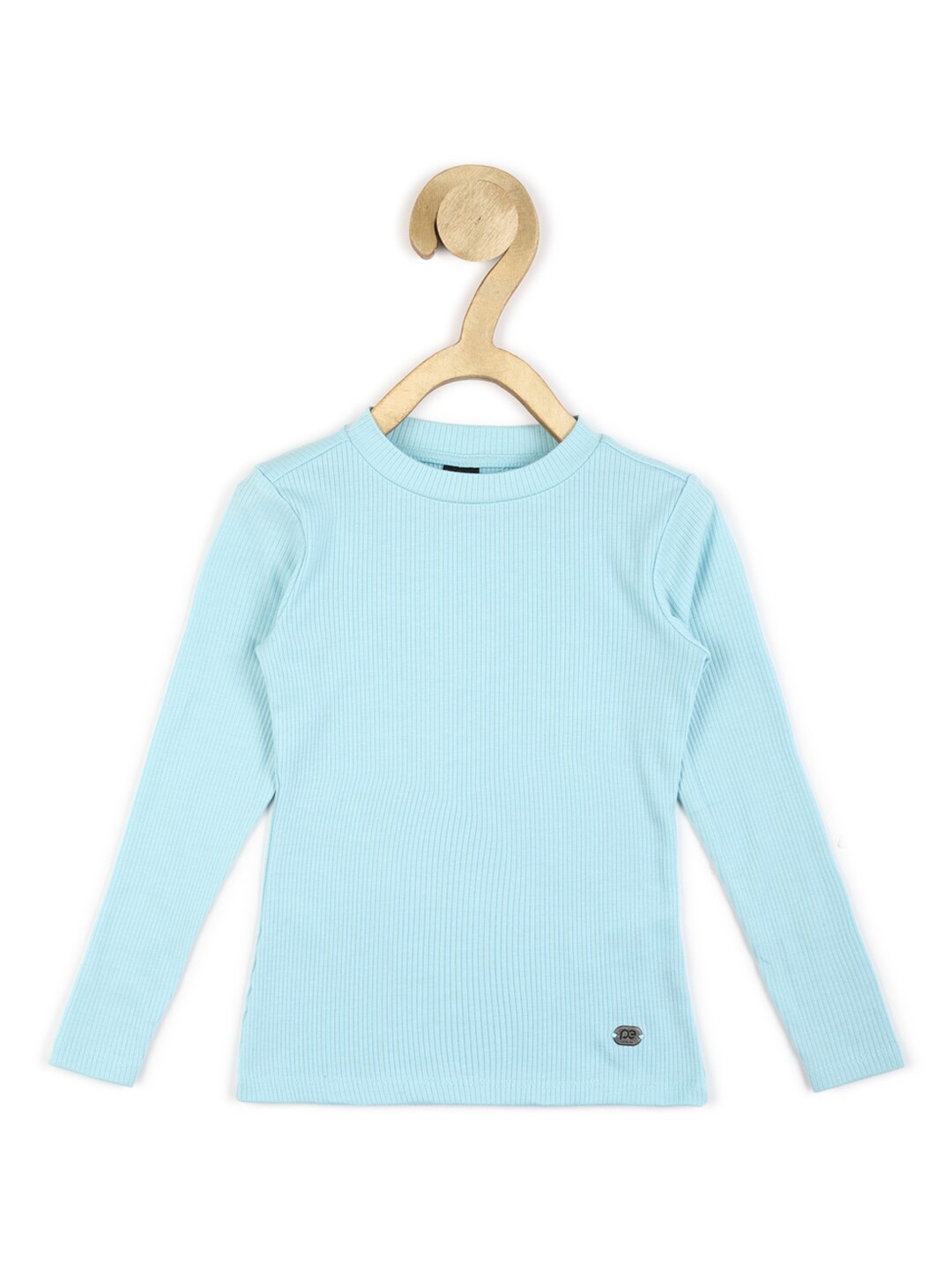 

Peter England Girls Blue Solid T-shirt