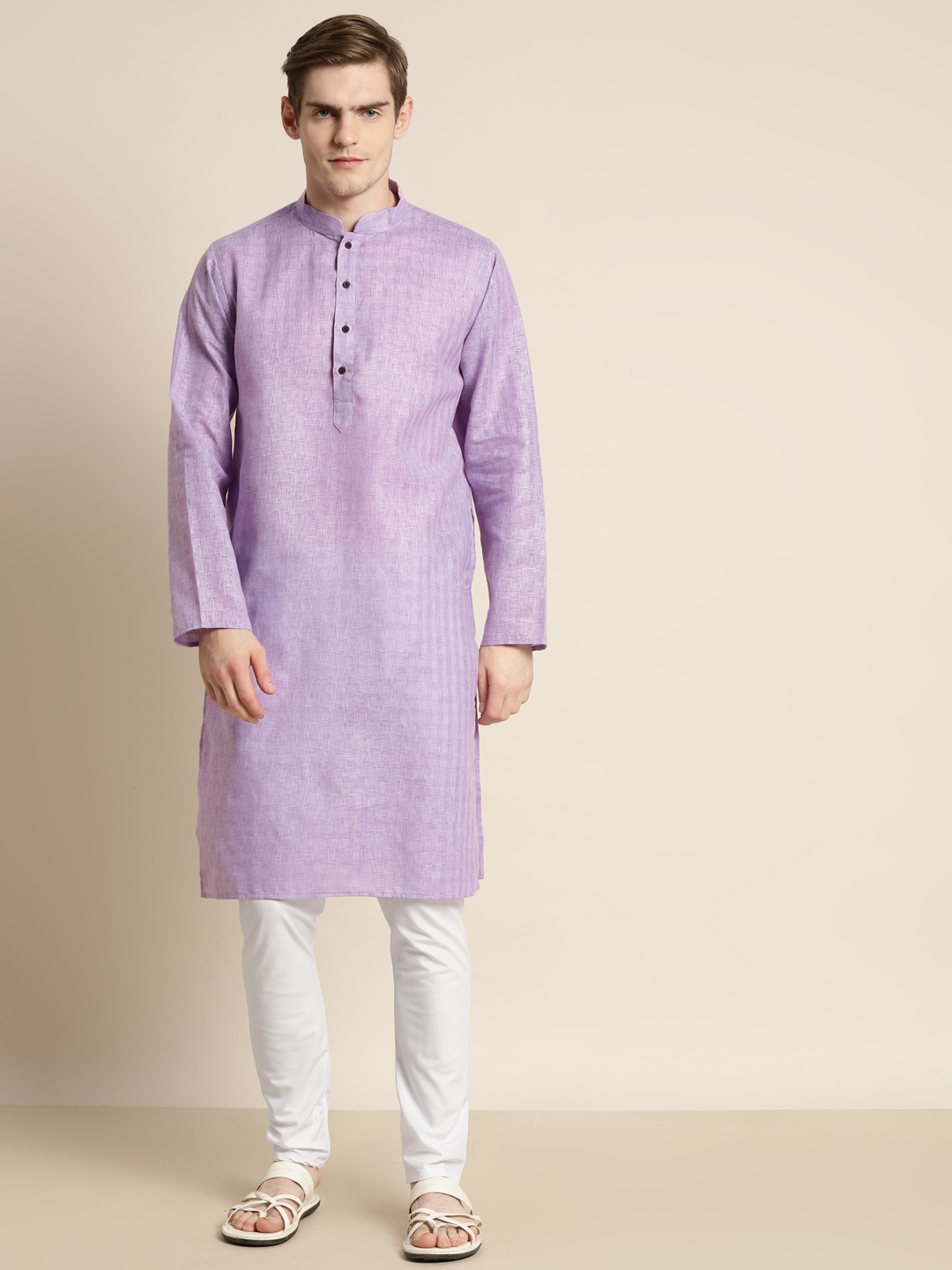 

SOJANYA Men Lavender Kurta with Pyjamas