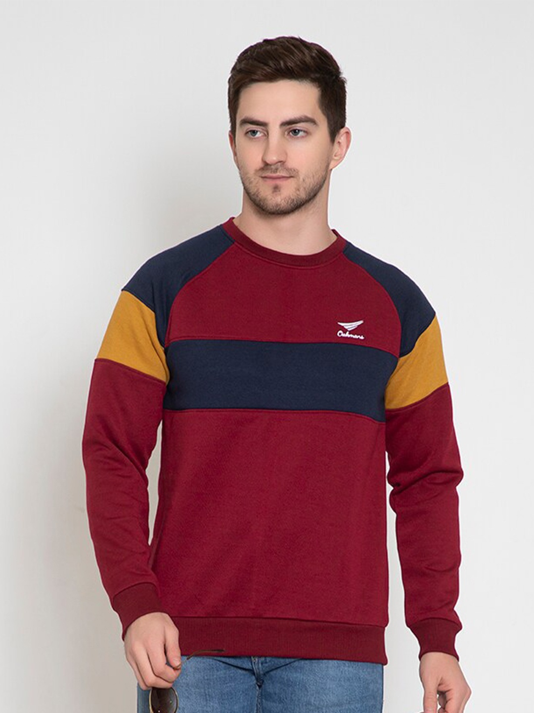

Oakmans Colourblocked Sweatshirt, Maroon