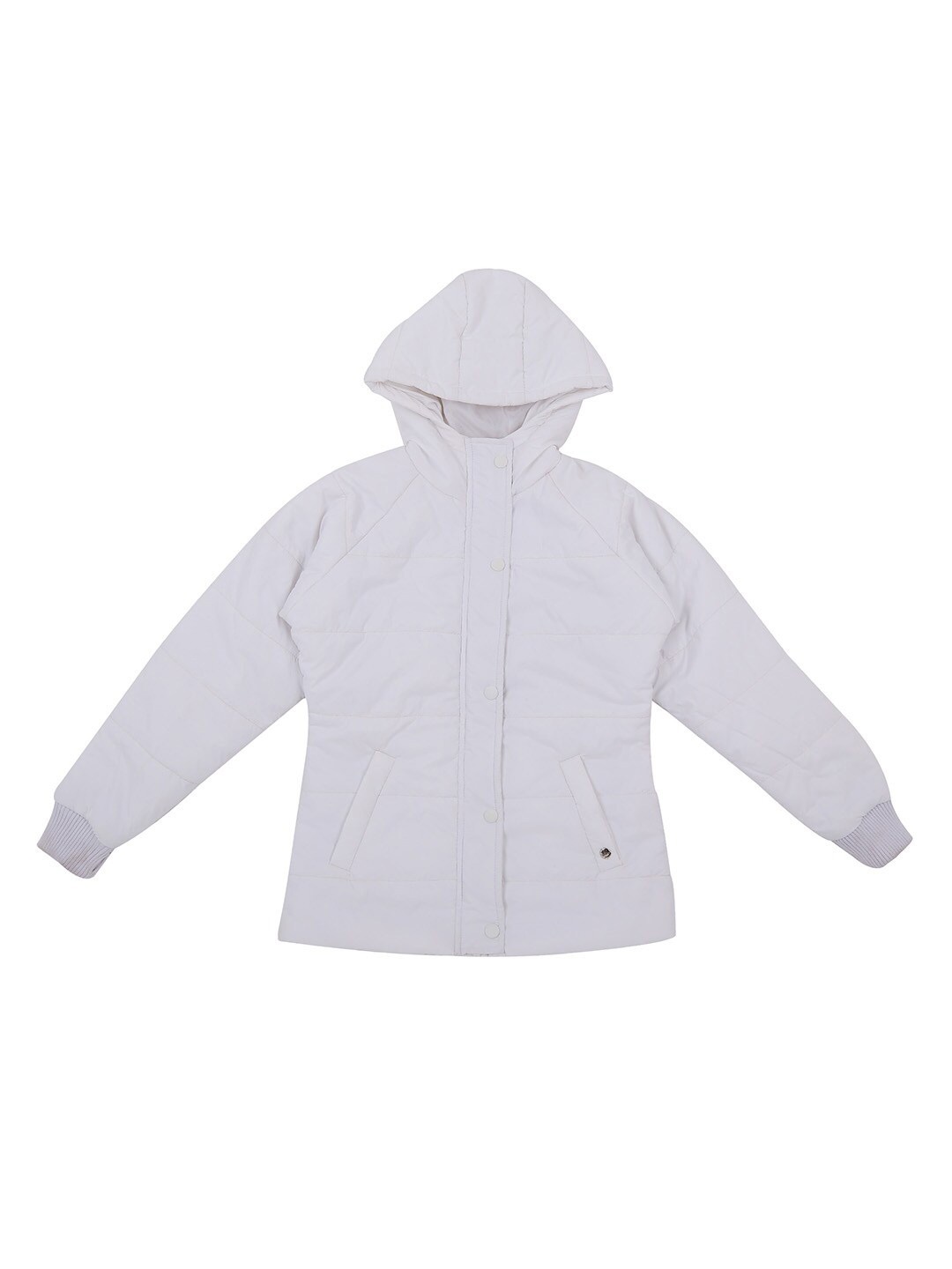 

Gini and Jony Girls White Silk Puffer Jacket