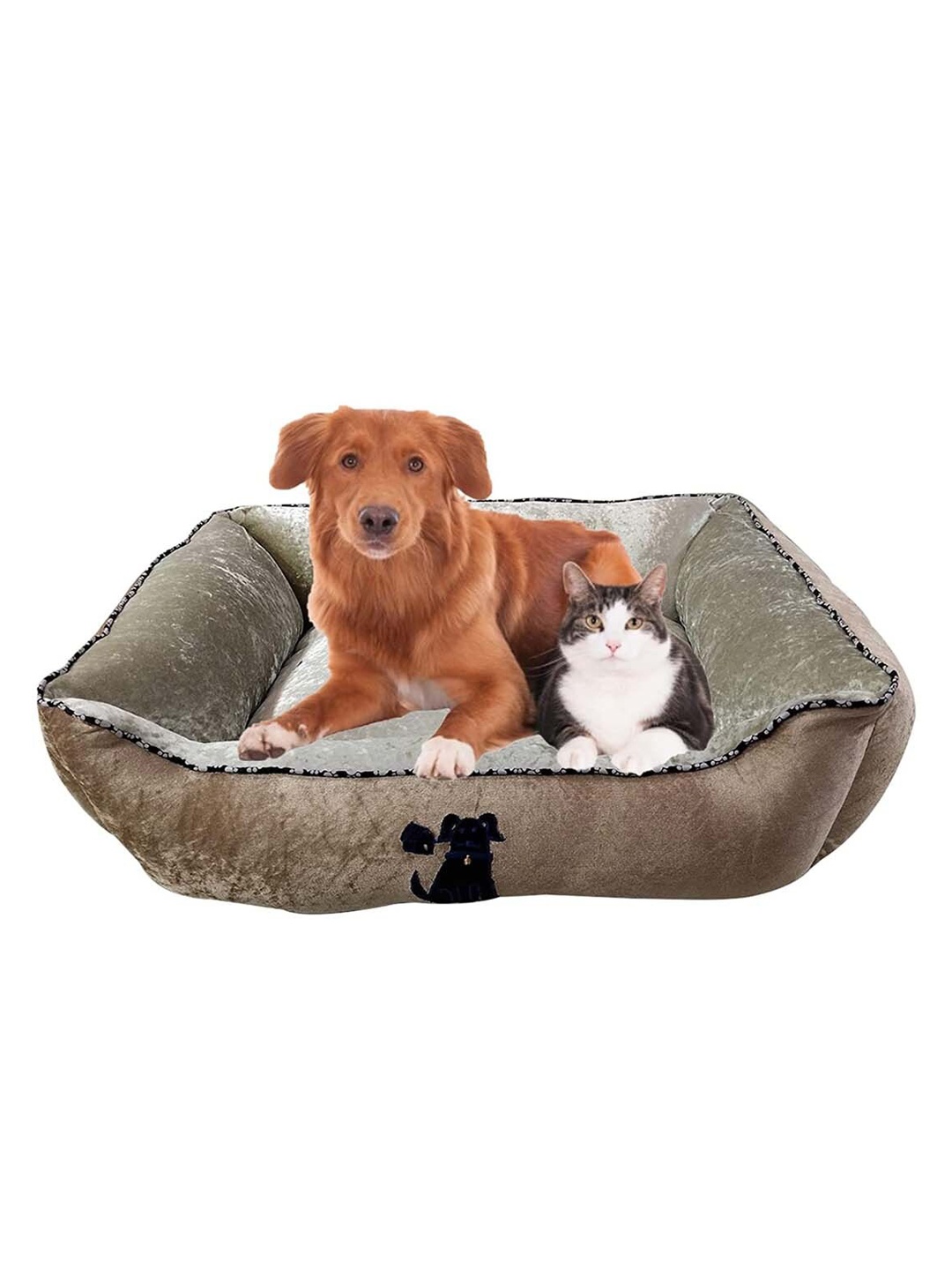 

Lulala Brown Solid Dog Pet Bed With Cushion