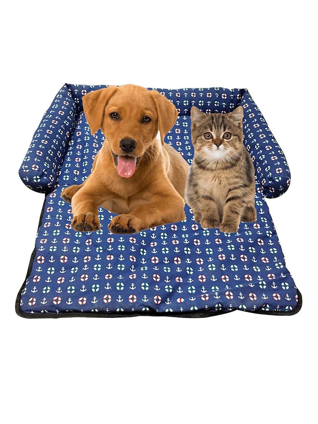 

Lulala Blue Printed Non-Slip Sofa Dog Bed