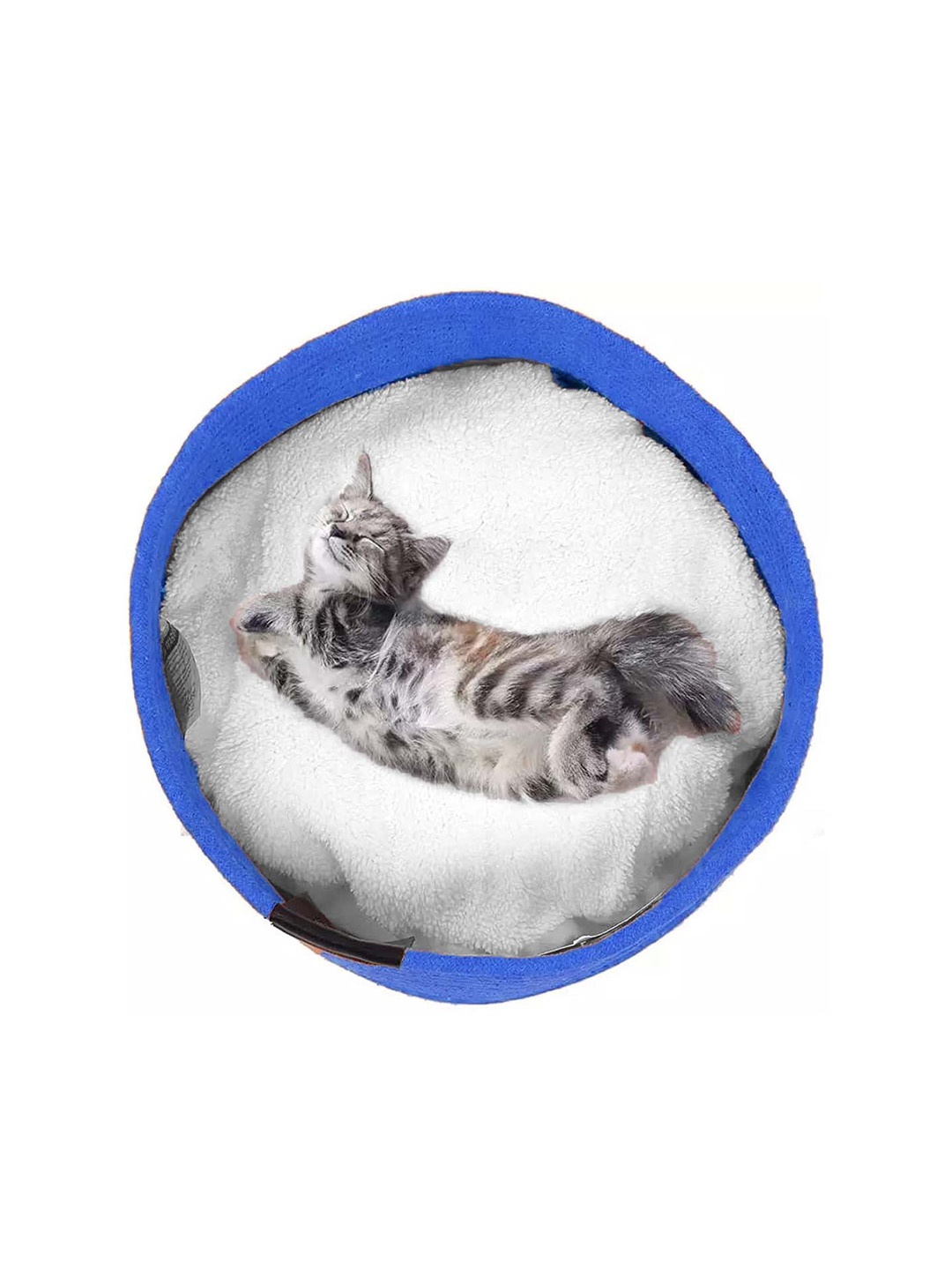 

Lulala Blue Solid Round Cat Bed