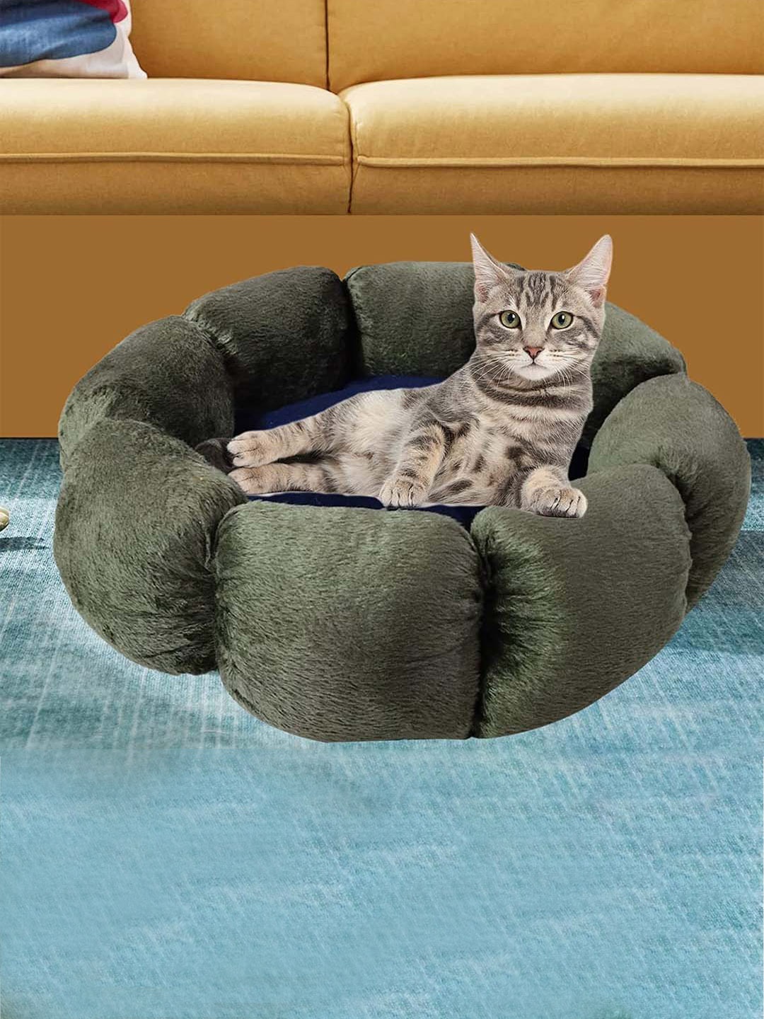 

Lulala Olive Green Velvet Pet Beds