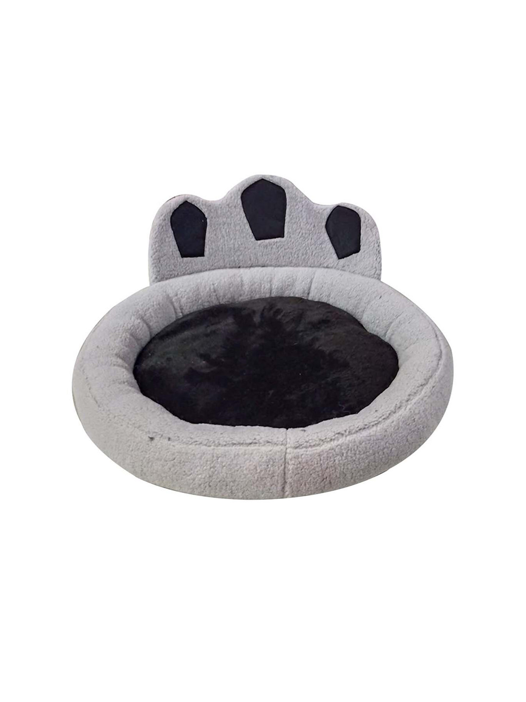 

Lulala Grey Solid Round Cute Soft Paws Beds