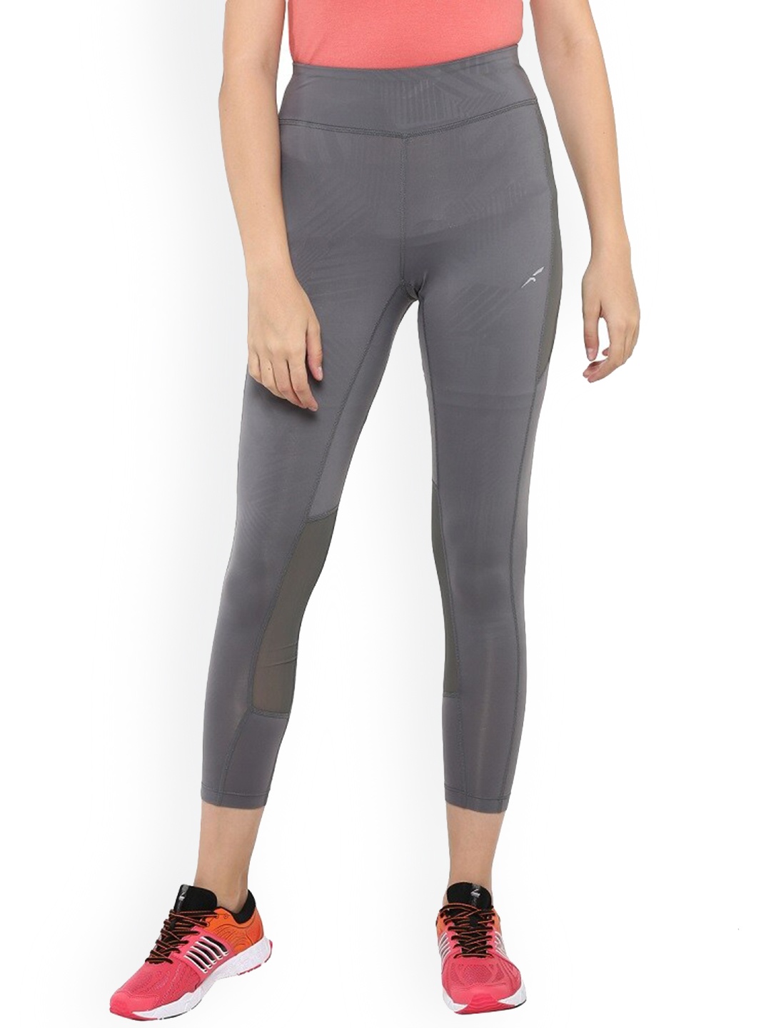 

FURO by Red Chief Women Grey Cotton Solid Ankle-Length Leggings