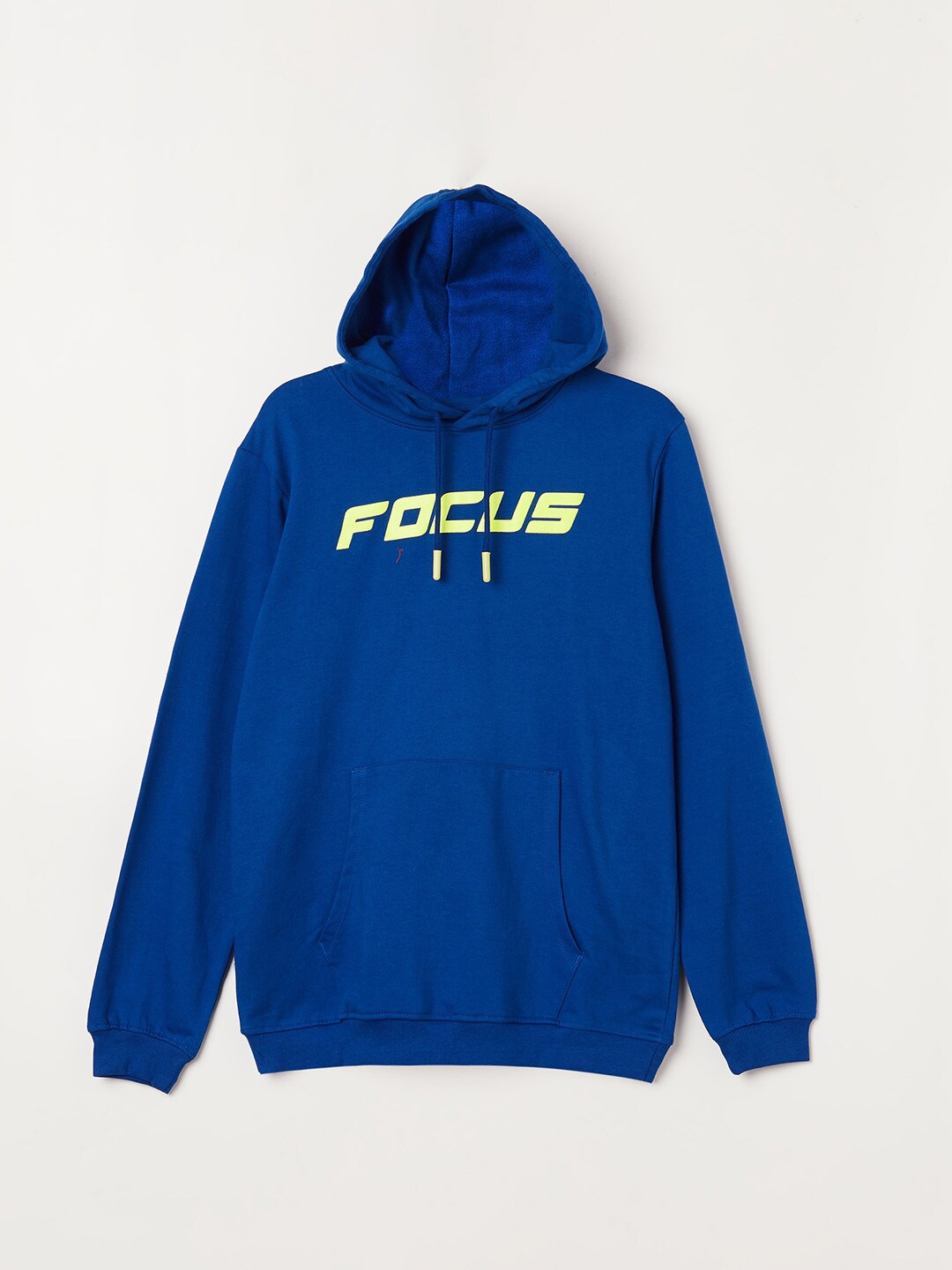 

Fame Forever by Lifestyle Boys Blue Typography Printed Hooded Cotton Sweatshirt
