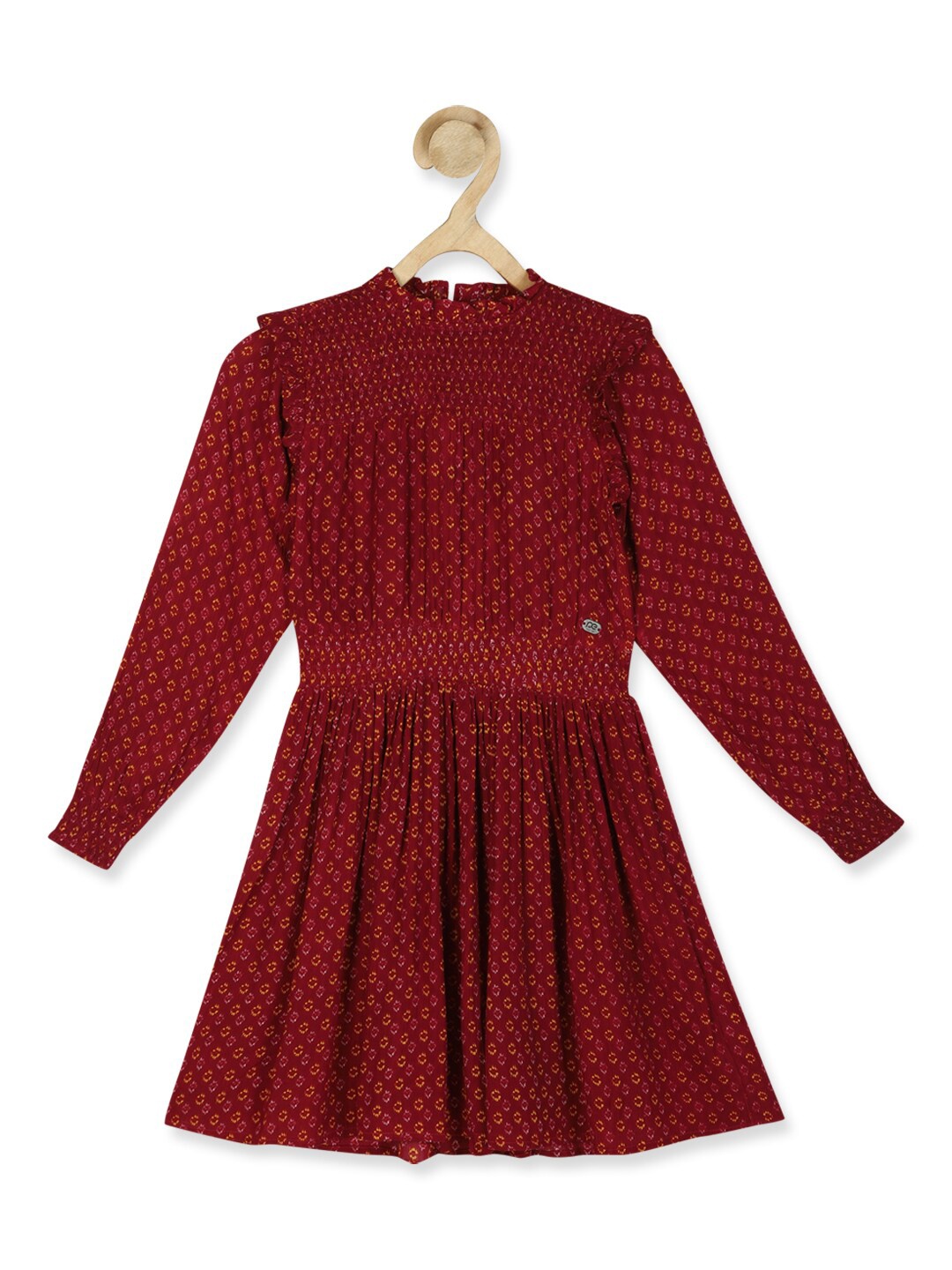 

Peter England Girls Maroon Cotton Dress