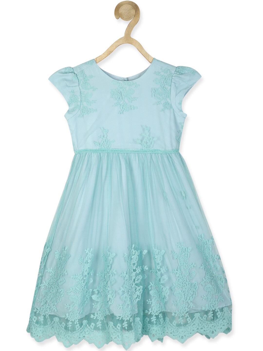 

Peter England Girls Blue Floral Dress