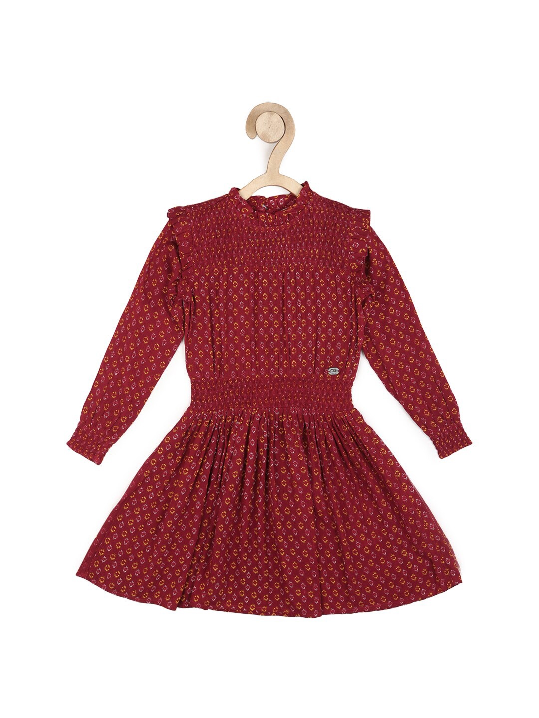 

Peter England Girls Maroon Cotton Dress