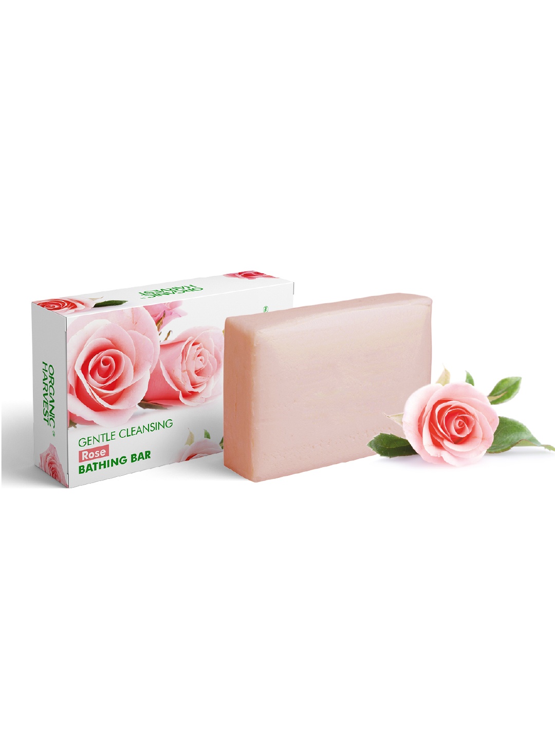 

Organic Harvest Gentle Cleansing Bathing Bar with Rose Extracts, Pink