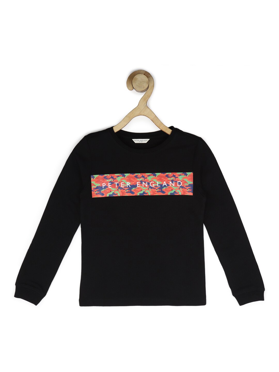 

Peter England Boys Black Printed Sweatshirt