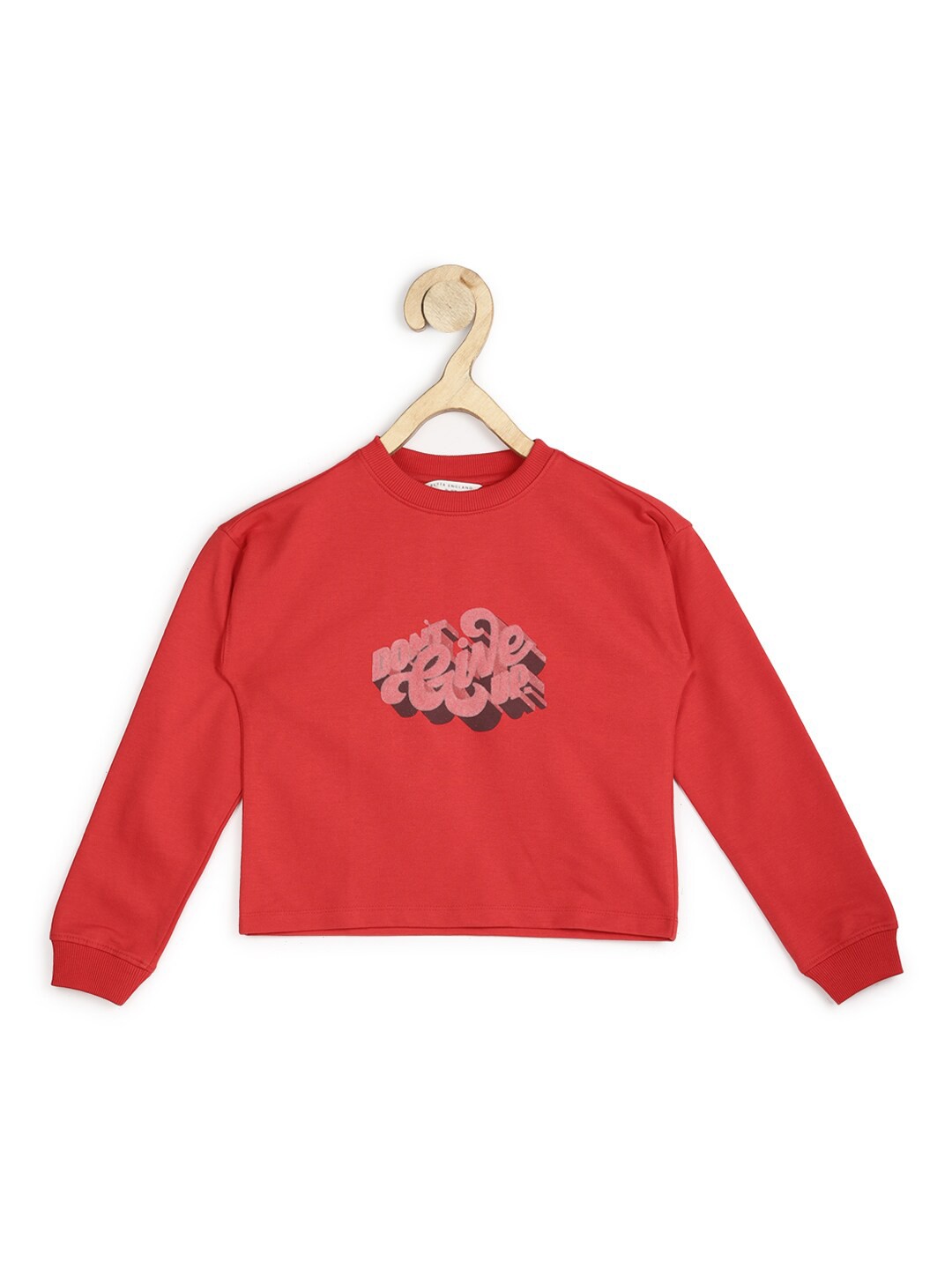 

Peter England Girls Red Printed Sweatshirt
