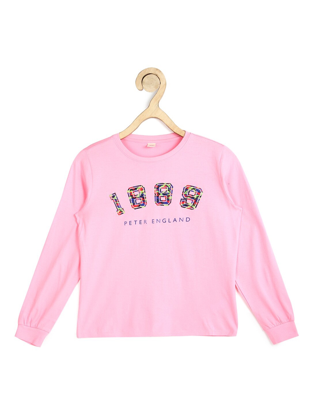 

Peter England Boys Pink Printed Pure Cotton Sweatshirt