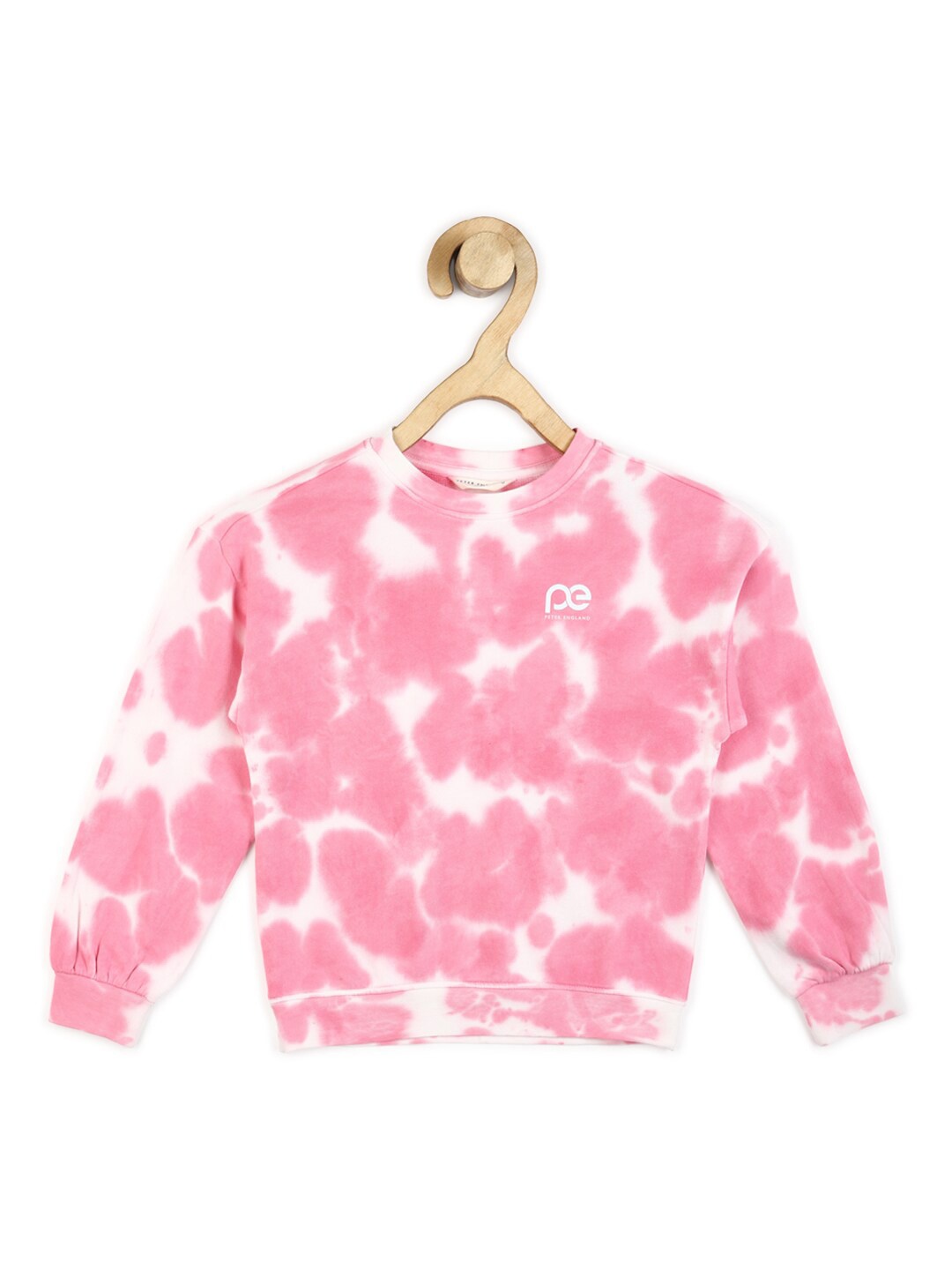 

Peter England Girls Pink Tie And Die Pure Cotton Sweatshirt