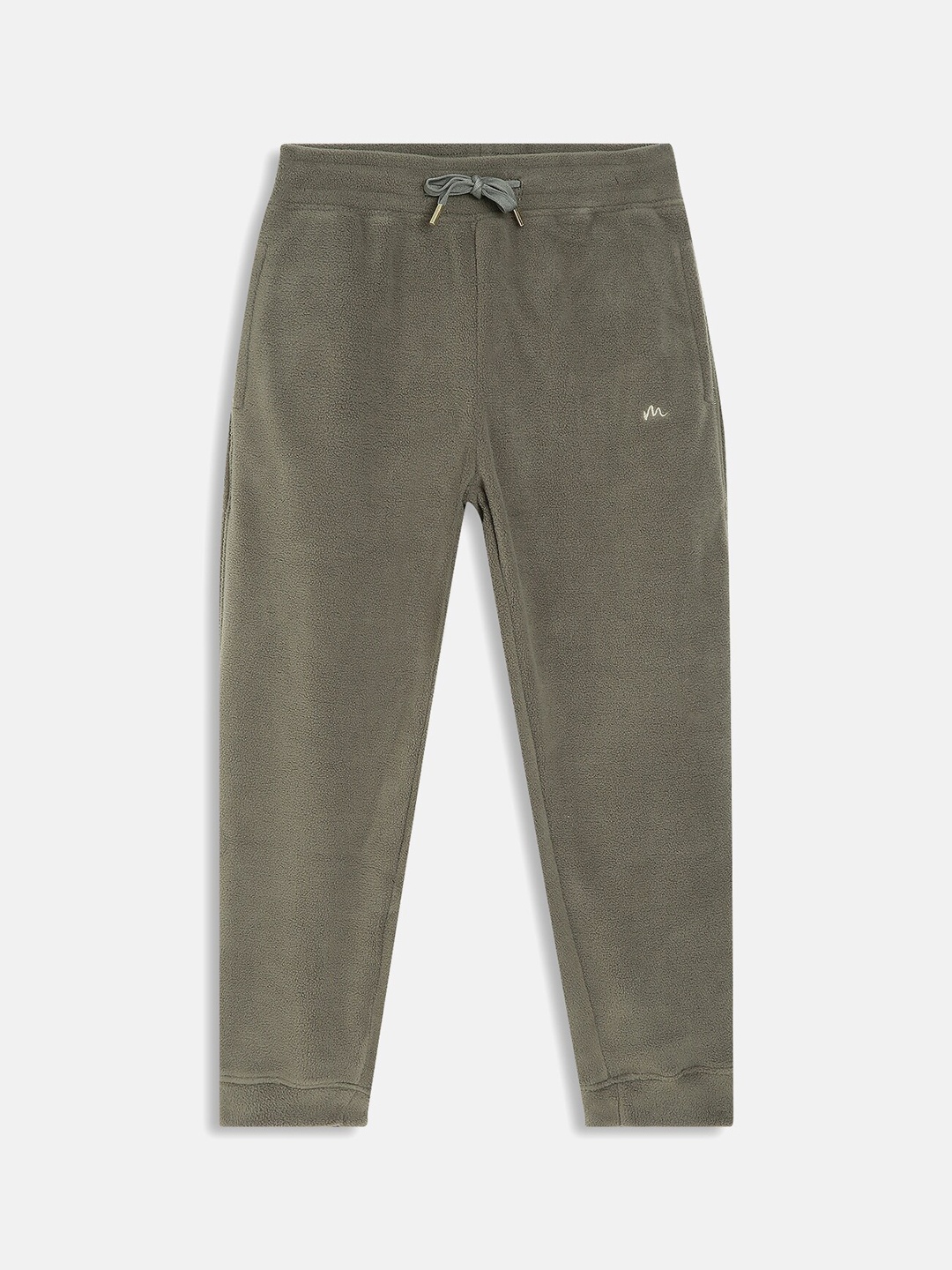 

METTLE Girls Olive Solid Fleece Track Pant