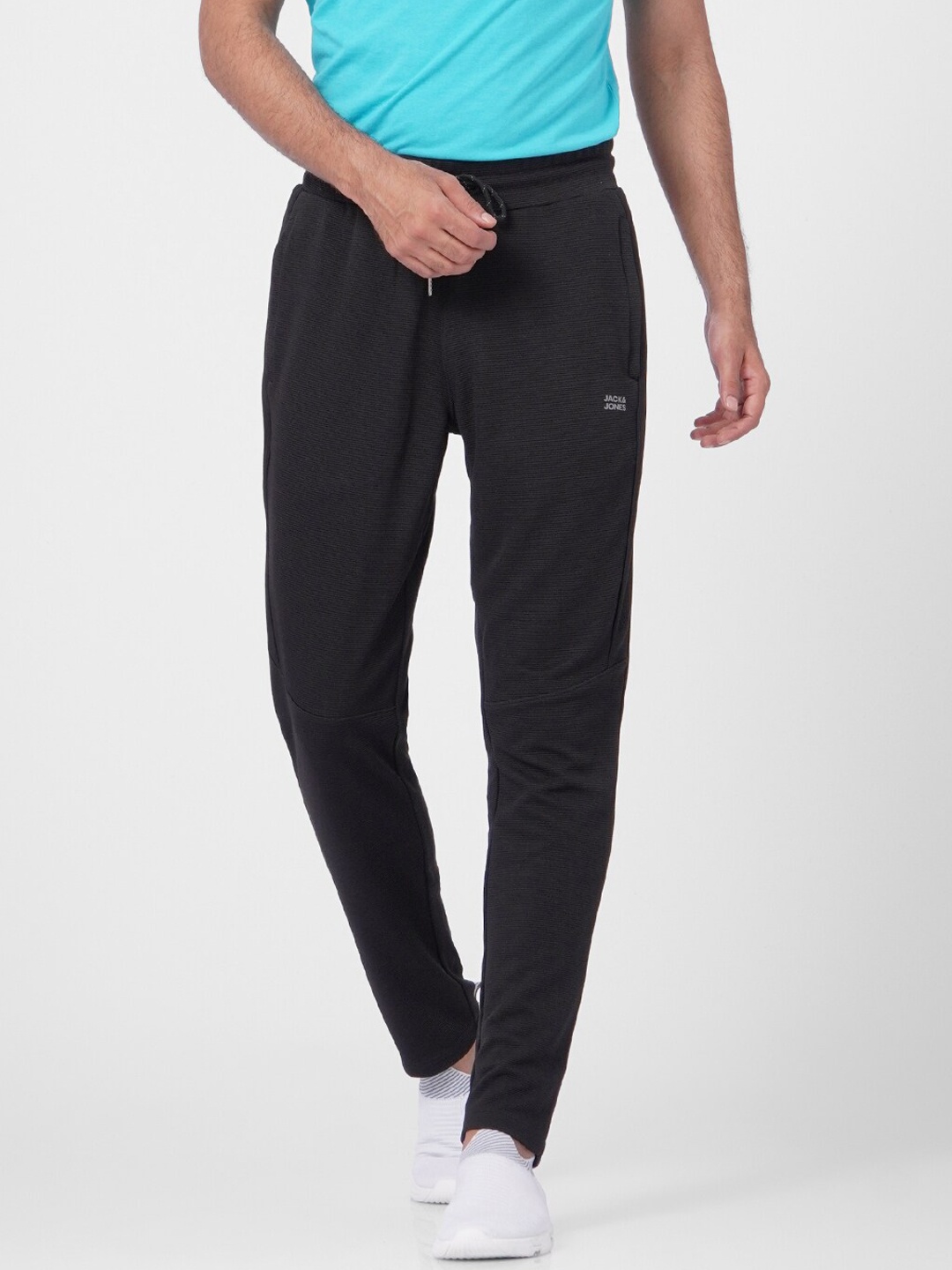 

Jack & Jones Men Black Solid Track Pants