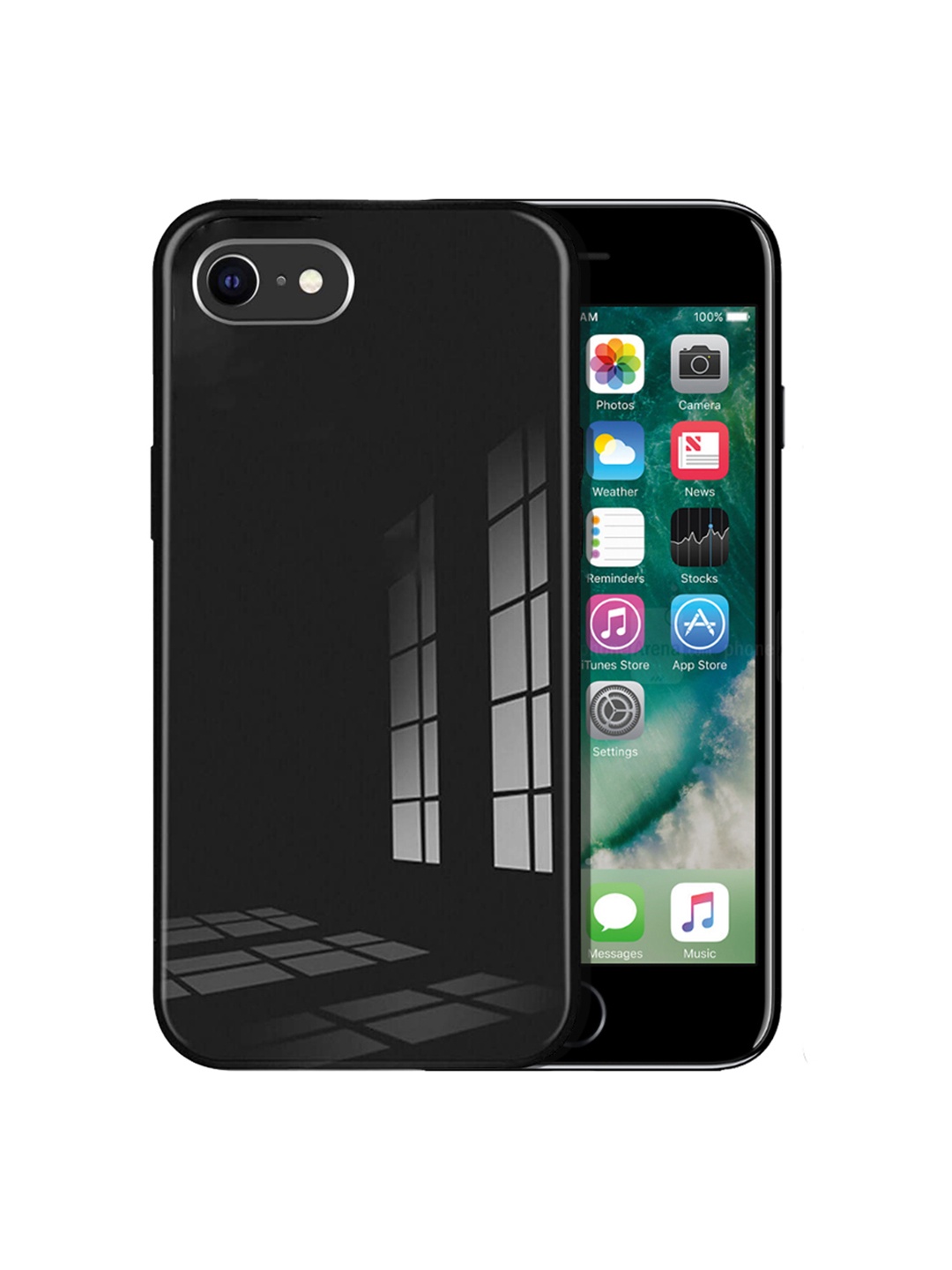 

Karwan Black Solid Apple iPhone 7 & iPhone 8 Back Cover