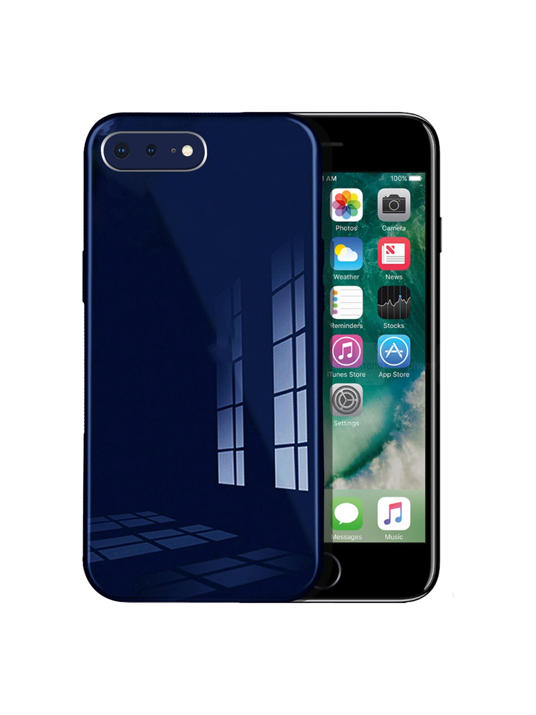 

Karwan Blue Solid iPhone iPhone 8 Plus Phone Back Case
