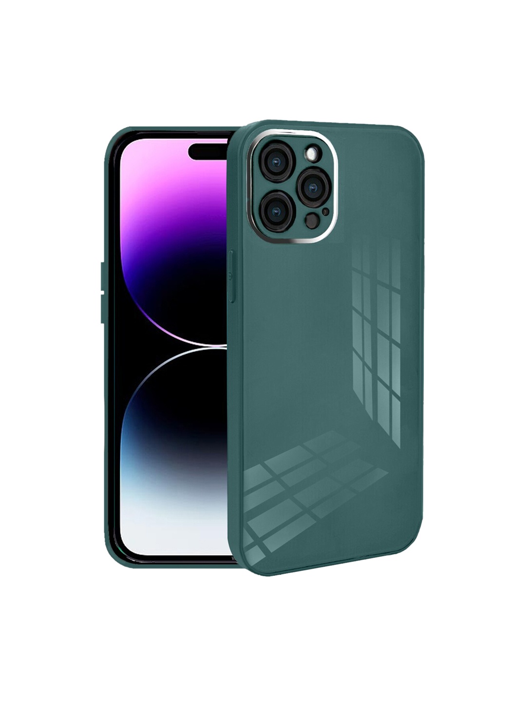 

Karwan Green Solid iPhone 14 Pro Shock Proof Back Case