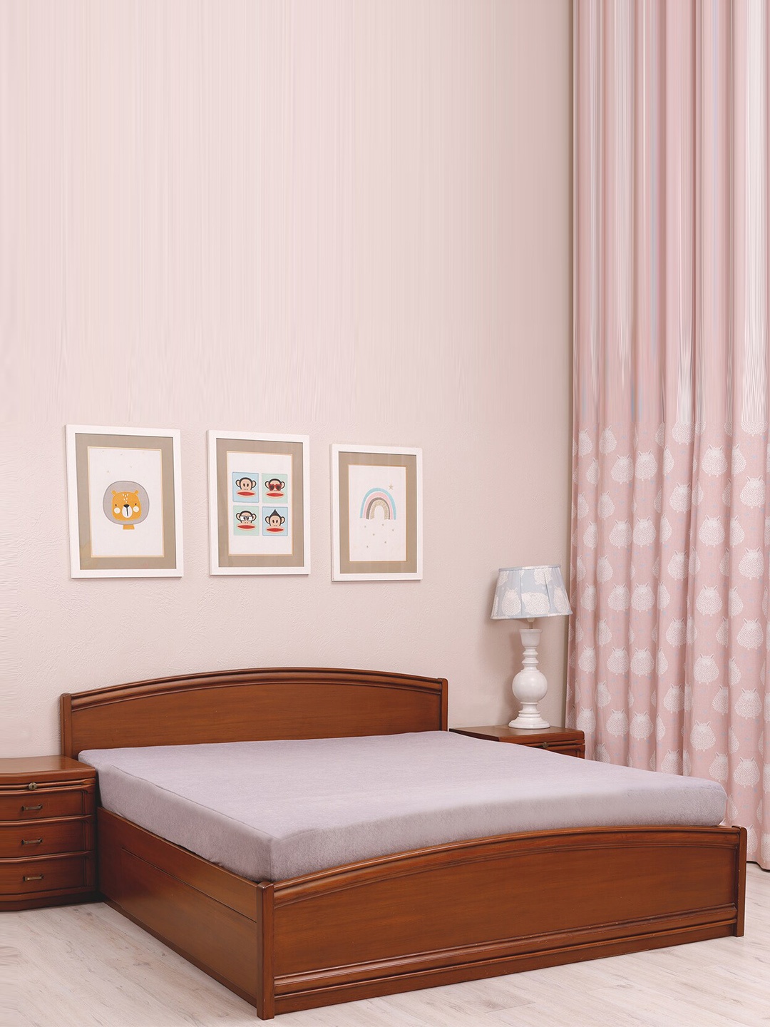 

TIDY SLEEP Kids Grey Solid Mattress Protector