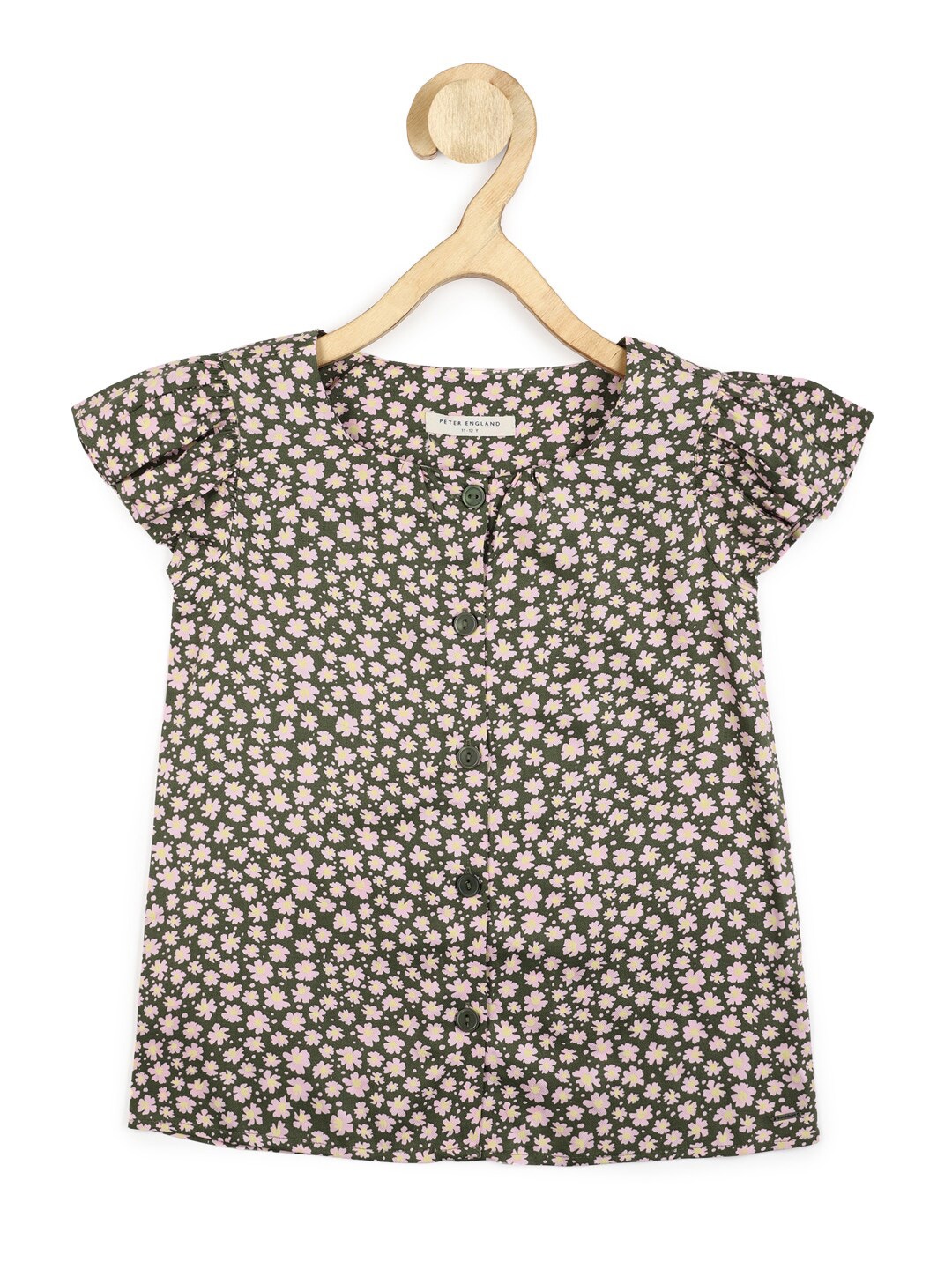 

Peter England Girls Green Floral Print Top, Multi