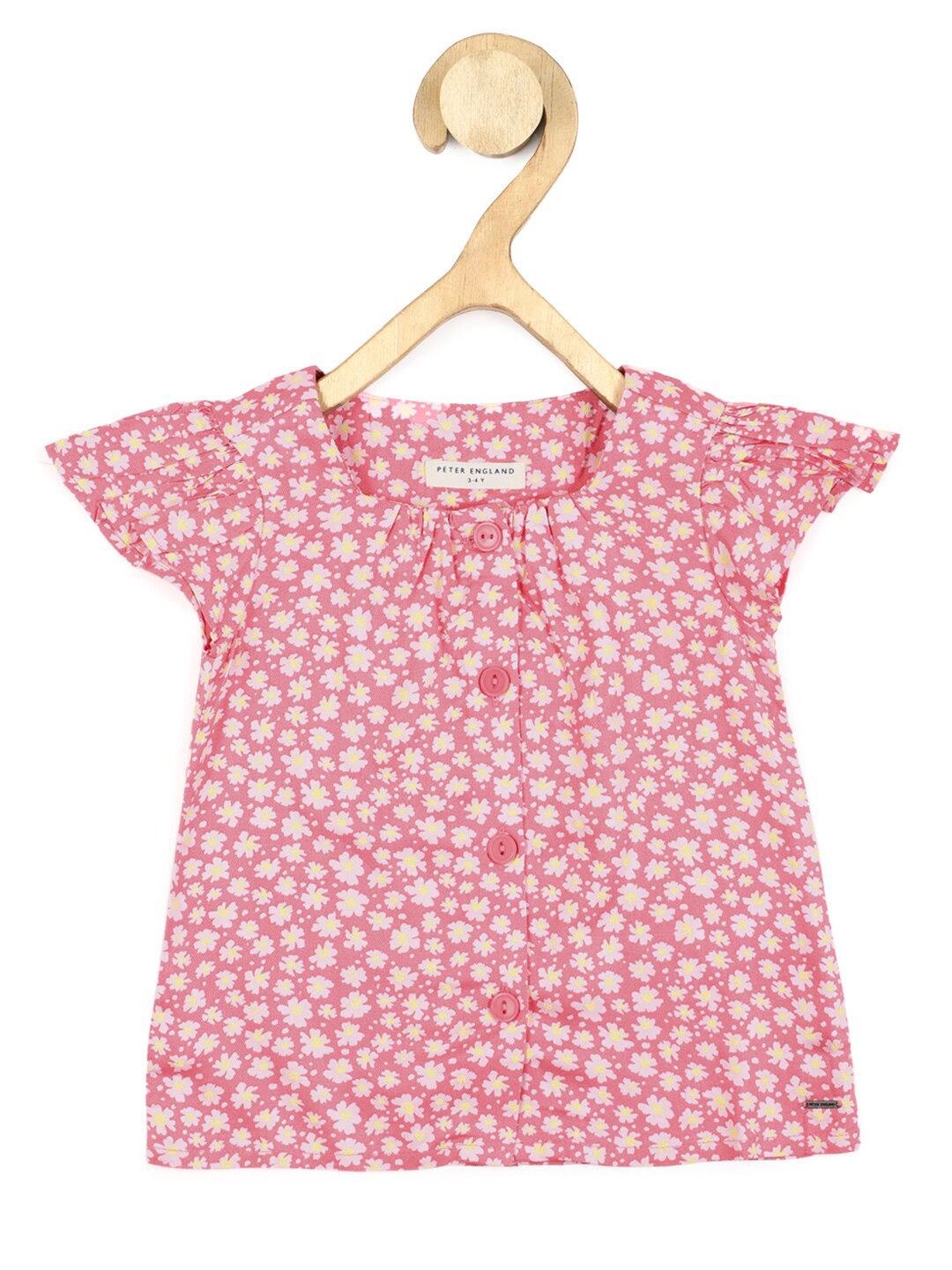 

Peter England Girls Pink Floral Print Top