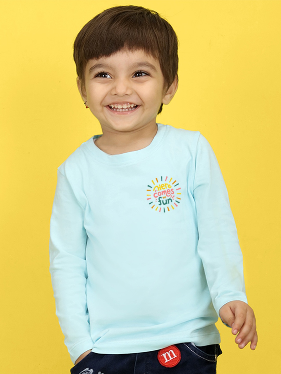 

NUSYL Kids Yellow Polo Collar T-shirt