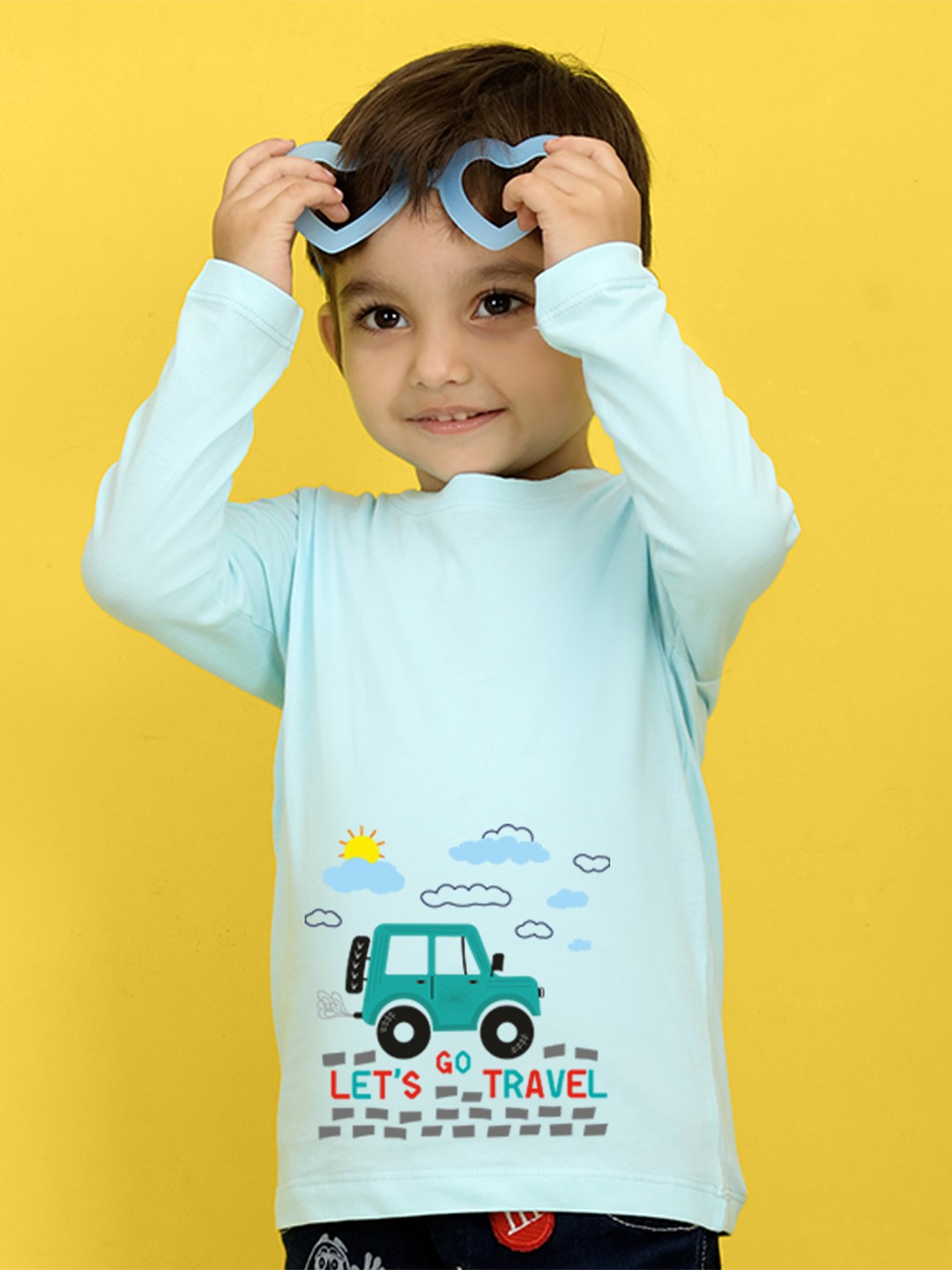 

NUSYL Kids Yellow & Black Typography Printed Polo Collar T-shirt