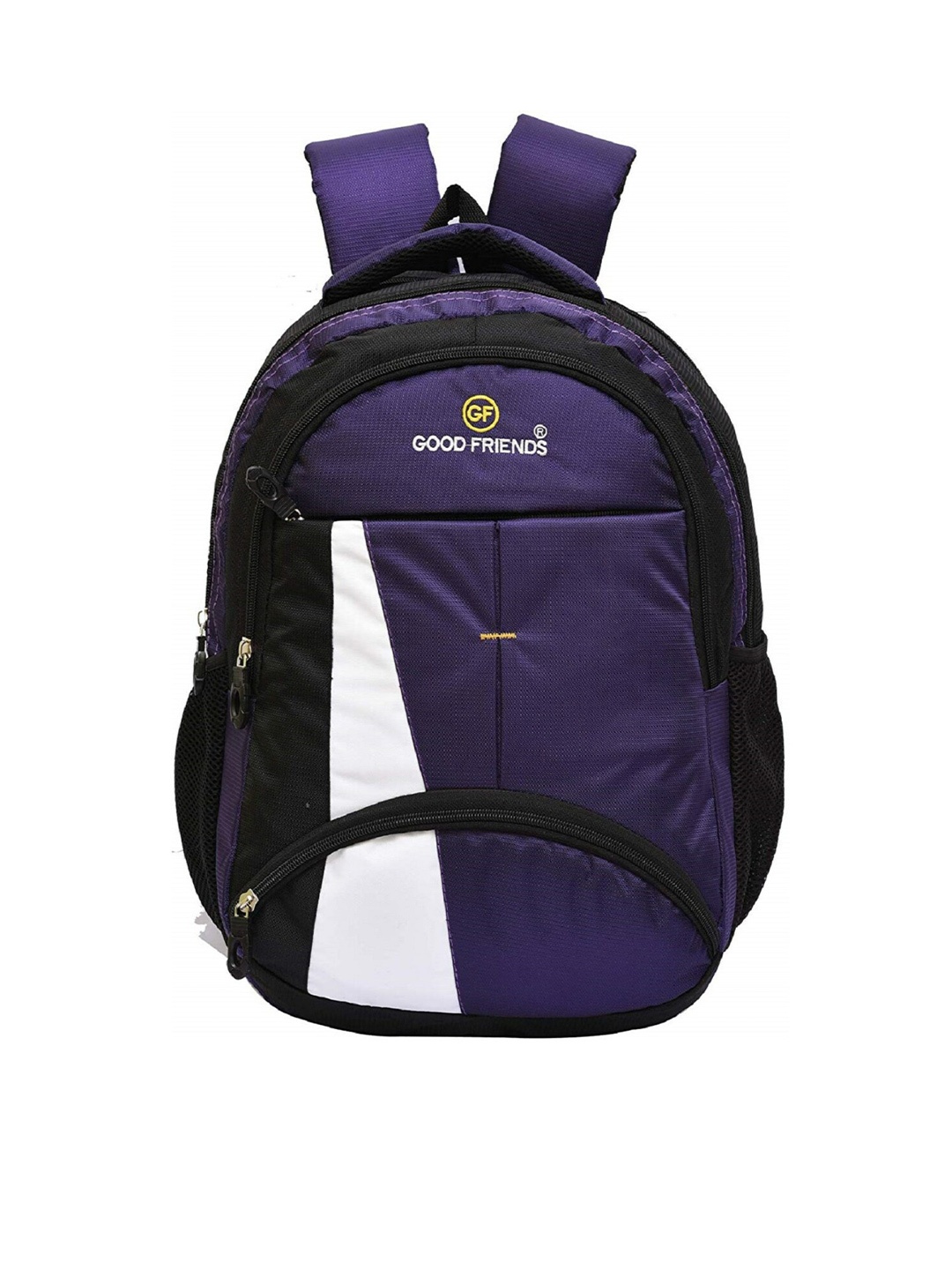 

GOOD FRIENDS Unisex Purple Brand Logo Embroidered Light Weight Waterproof Laptop Backpack