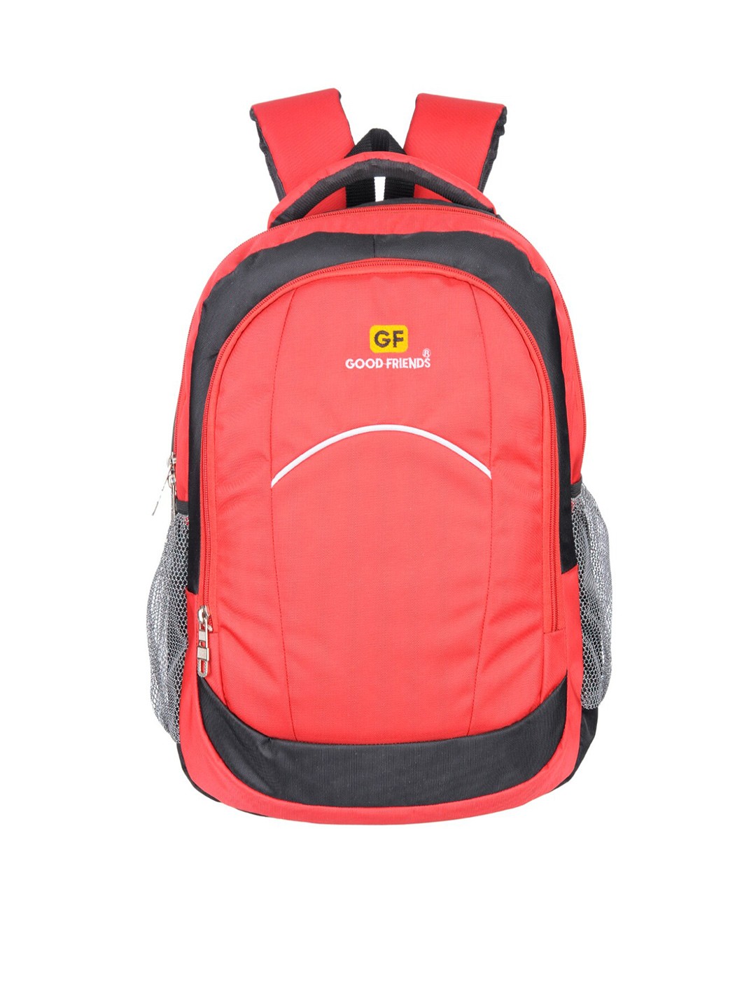 

GOOD FRIENDS Unisex Red Brand Logo Embroidered Light Weight Waterproof Laptop Backpack