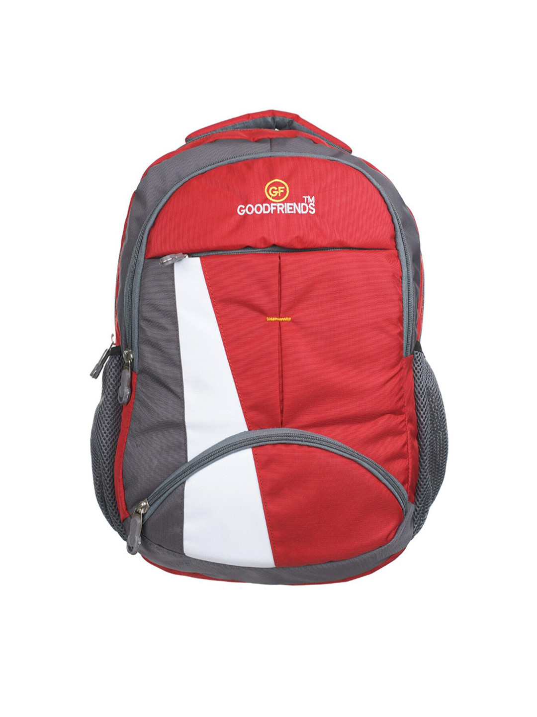 

GOOD FRIENDS Unisex Red Brand Logo Embroidered Light Weight Waterproof Laptop Backpack