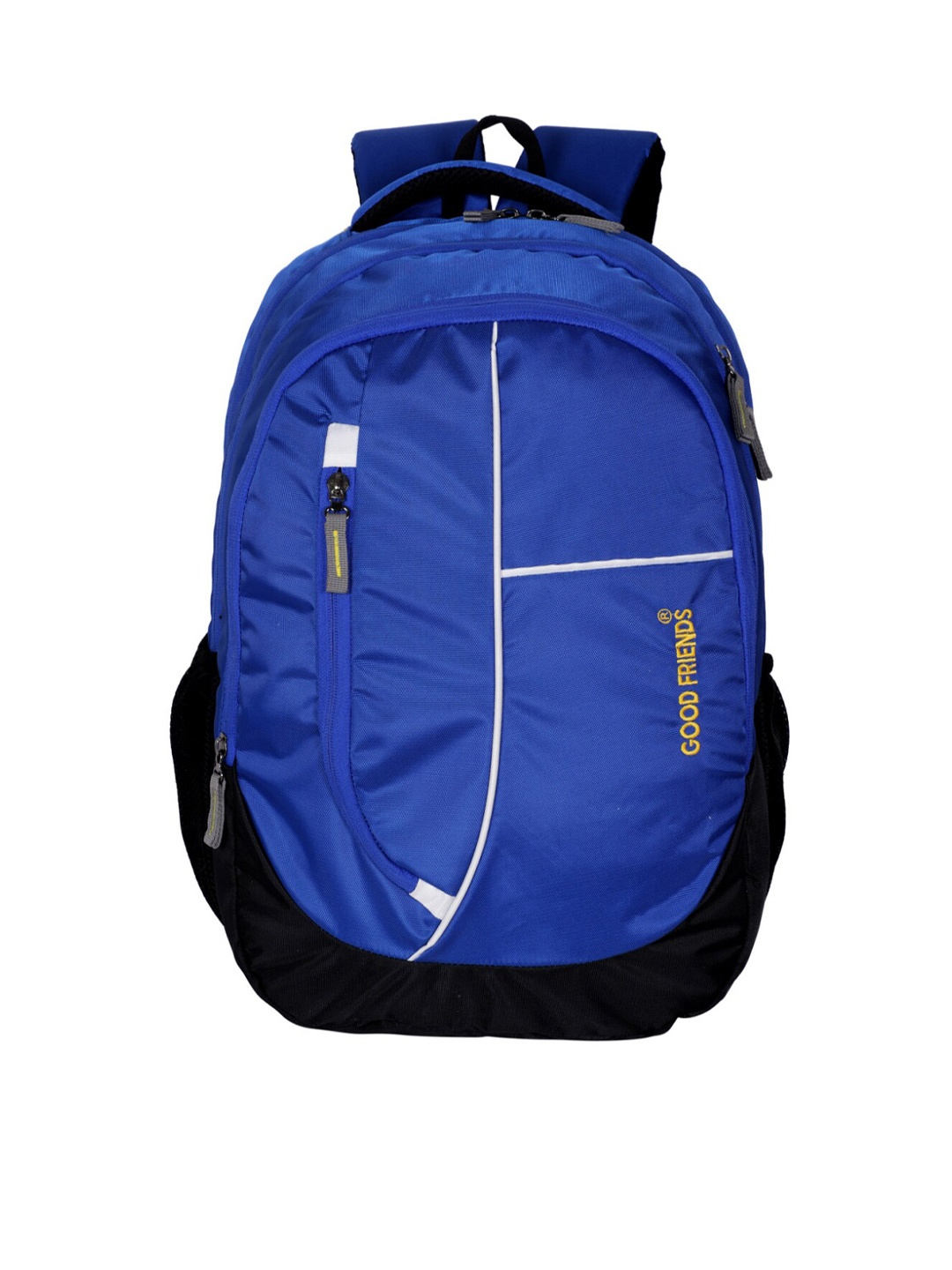 

GOOD FRIENDS Unisex Blue Brand Logo Embroidered Light Weight Waterproof Laptop Backpack