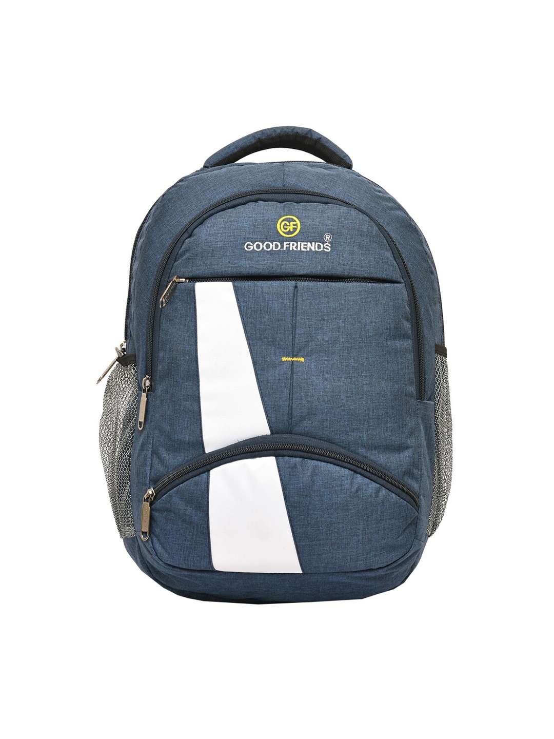 

GOOD FRIENDS Unisex Navy Blue Brand Logo Light Weight Waterproof Laptop Backpack