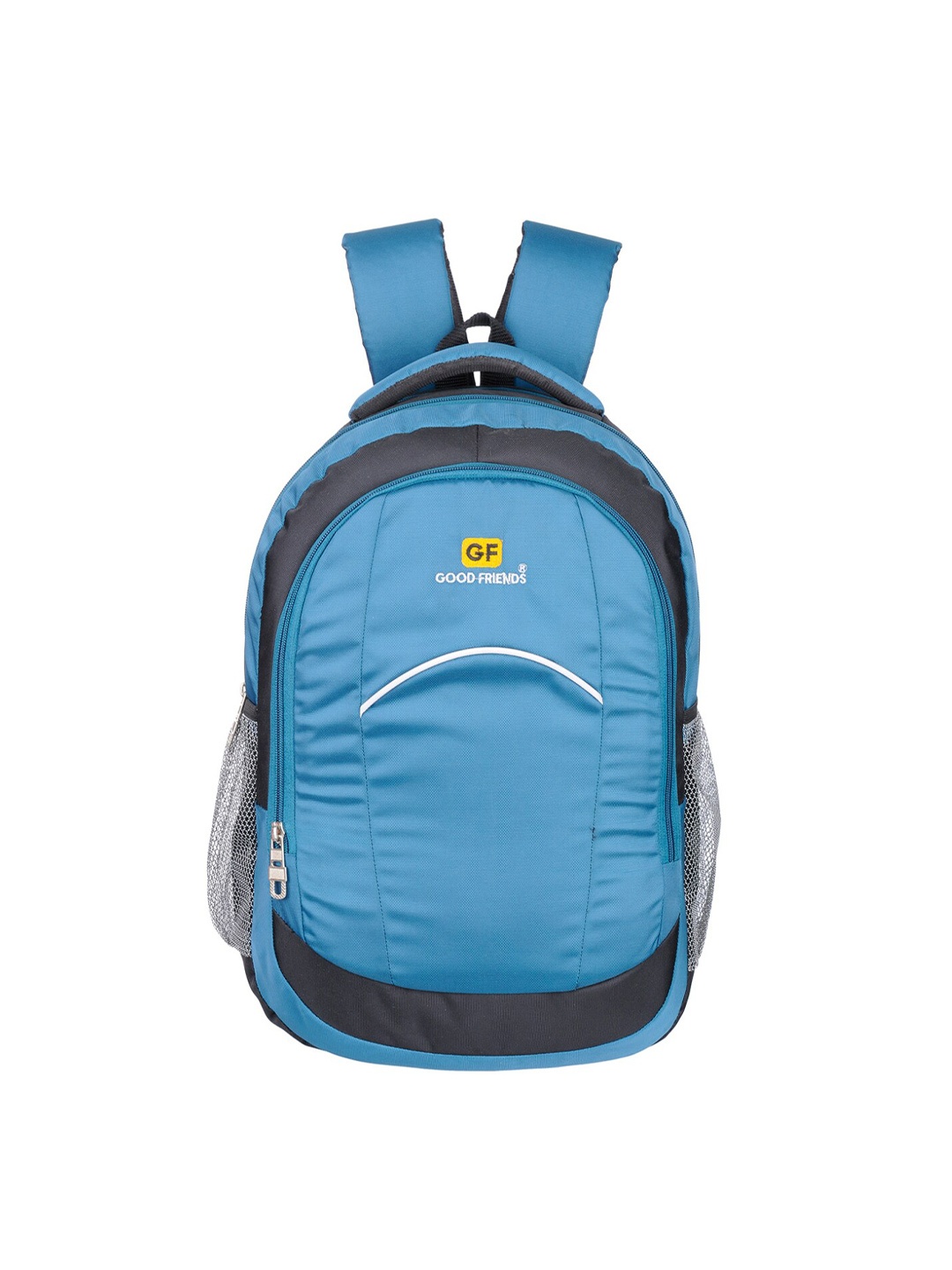 

GOOD FRIENDS Unisex Blue Brand Logo Embroidered Light Weight Waterproof Laptop Backpack