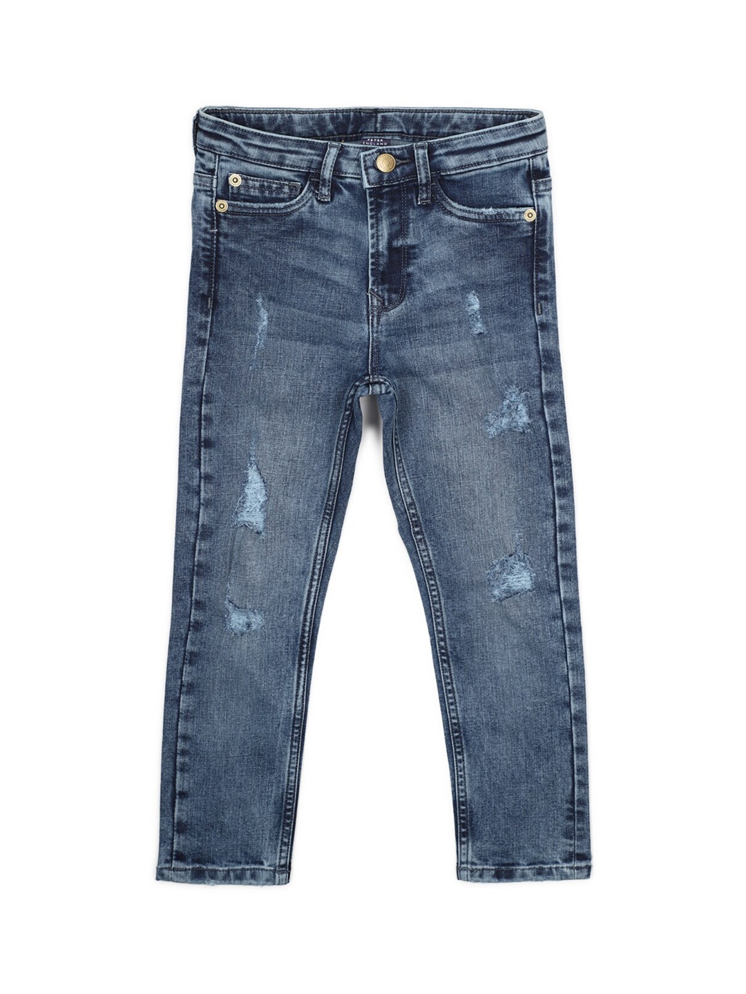 

Peter England Boys Blue Light Fade Regular Jeans