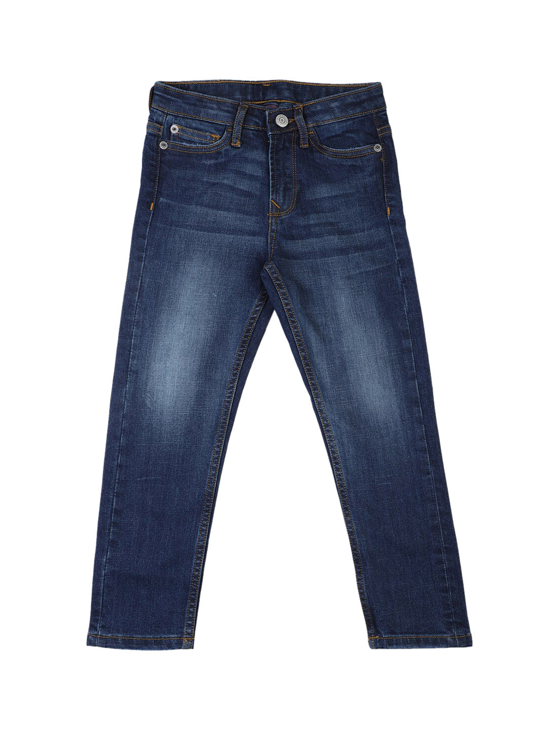 

Peter England Boys Navy Blue Light Fade Regular Fit Jeans