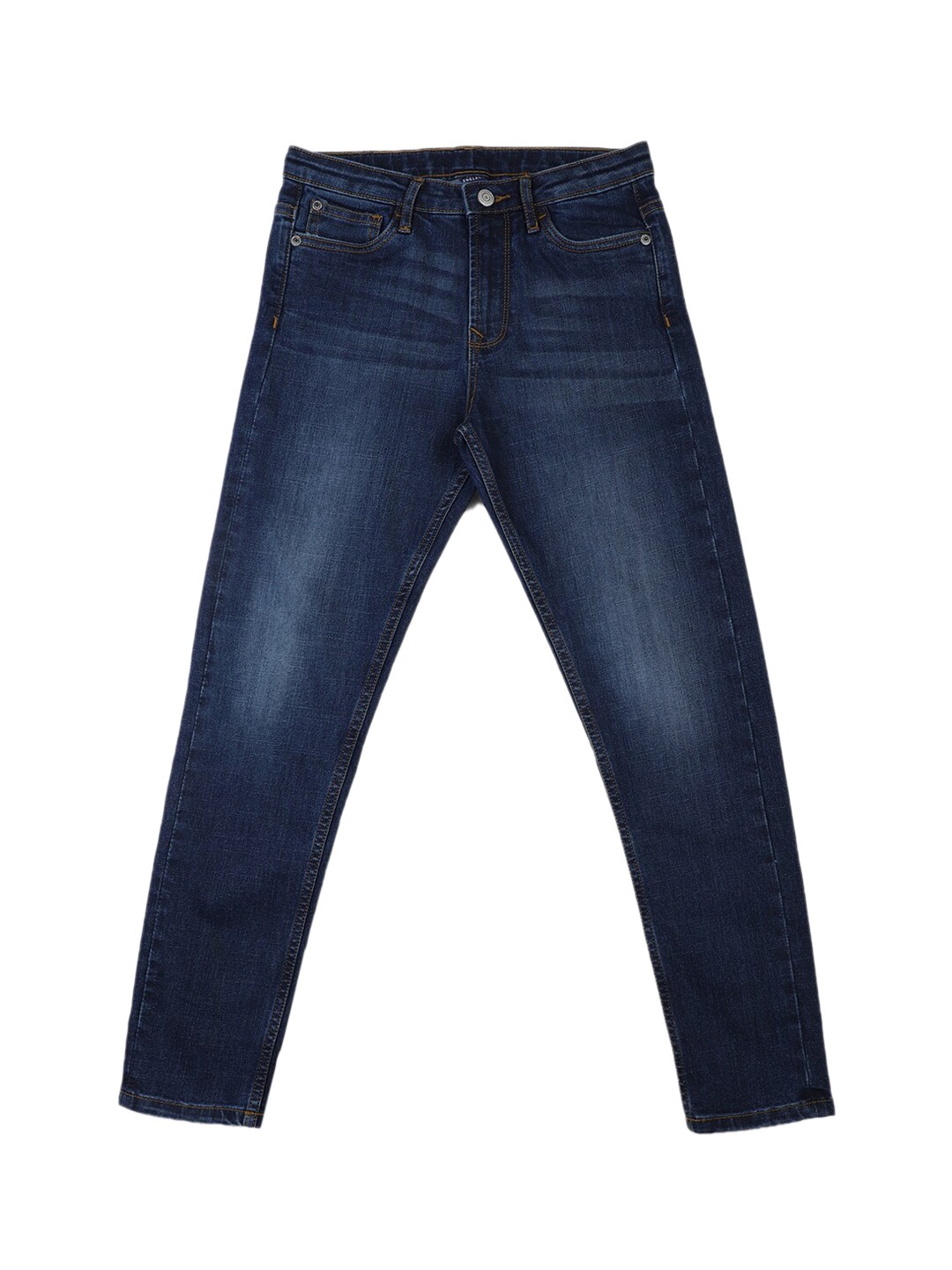 

Peter England Boys Regular Fit Low Distress Light Fade Cotton Jeans, Navy blue