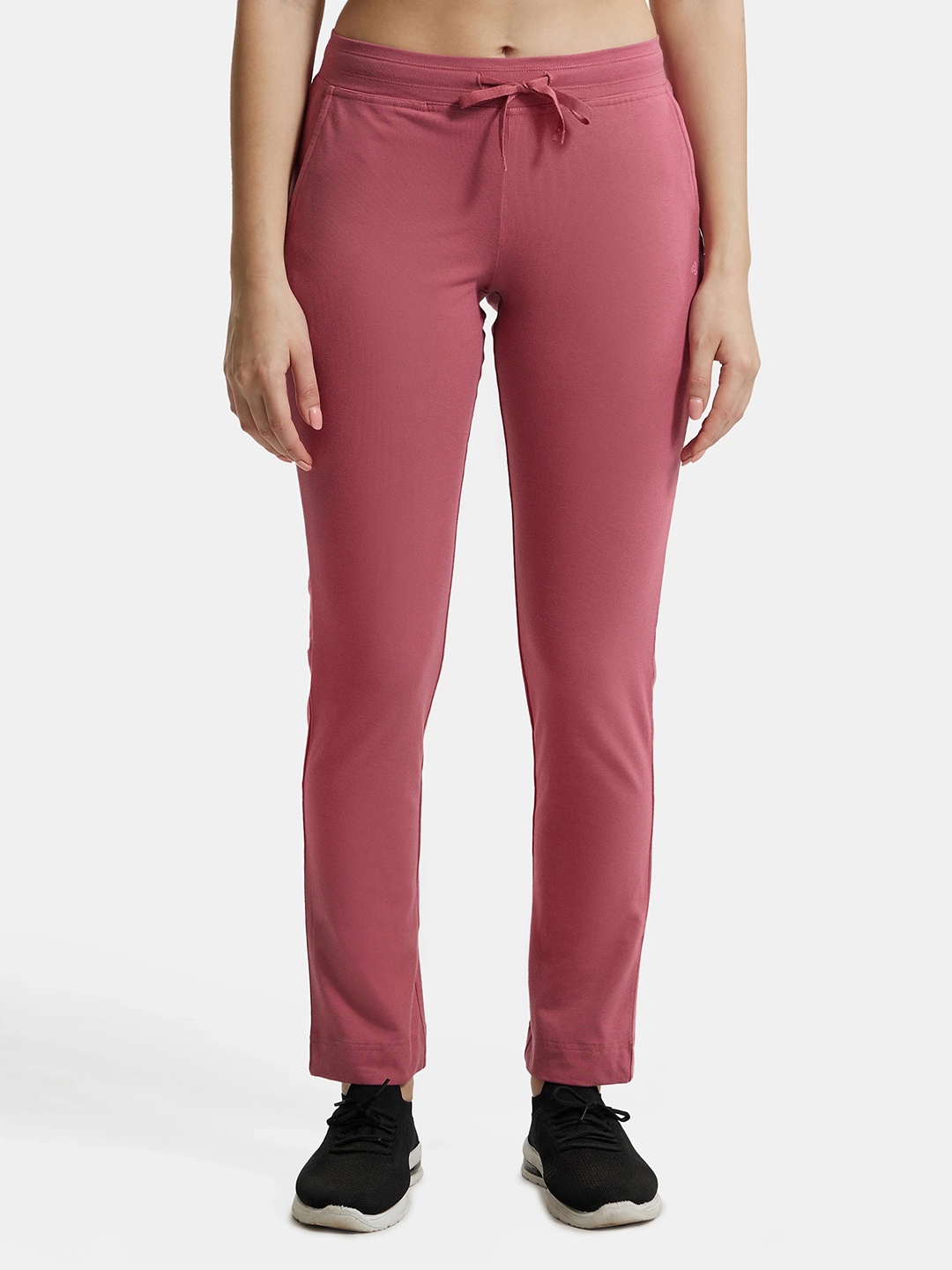 

Jockey Super Combed Cotton Stretch Slim Fit Trackpants -1301, Pink