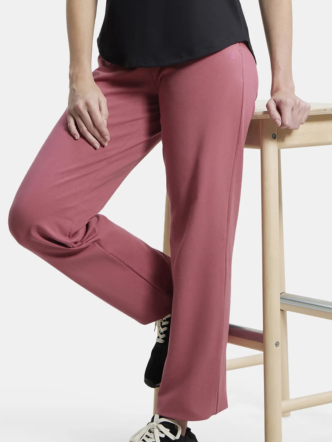 

Jockey Super Combed Cotton Stretch Relaxed Fit Trackpants -1302, Pink