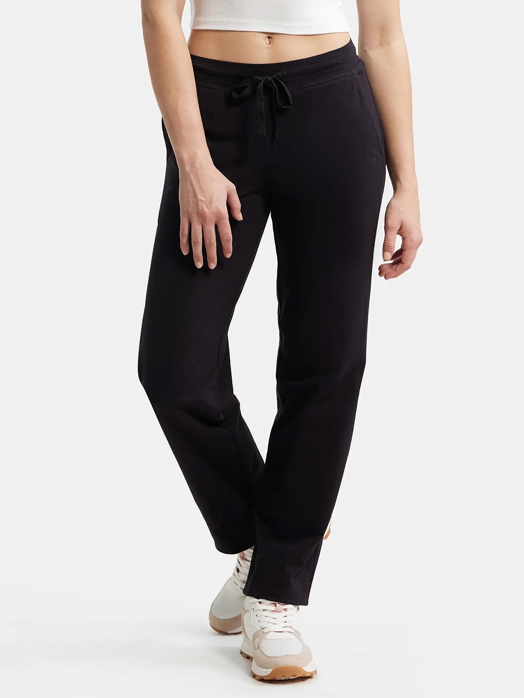 

Jockey Super Combed Cotton Stretch Relaxed Fit Trackpants -1302, Black