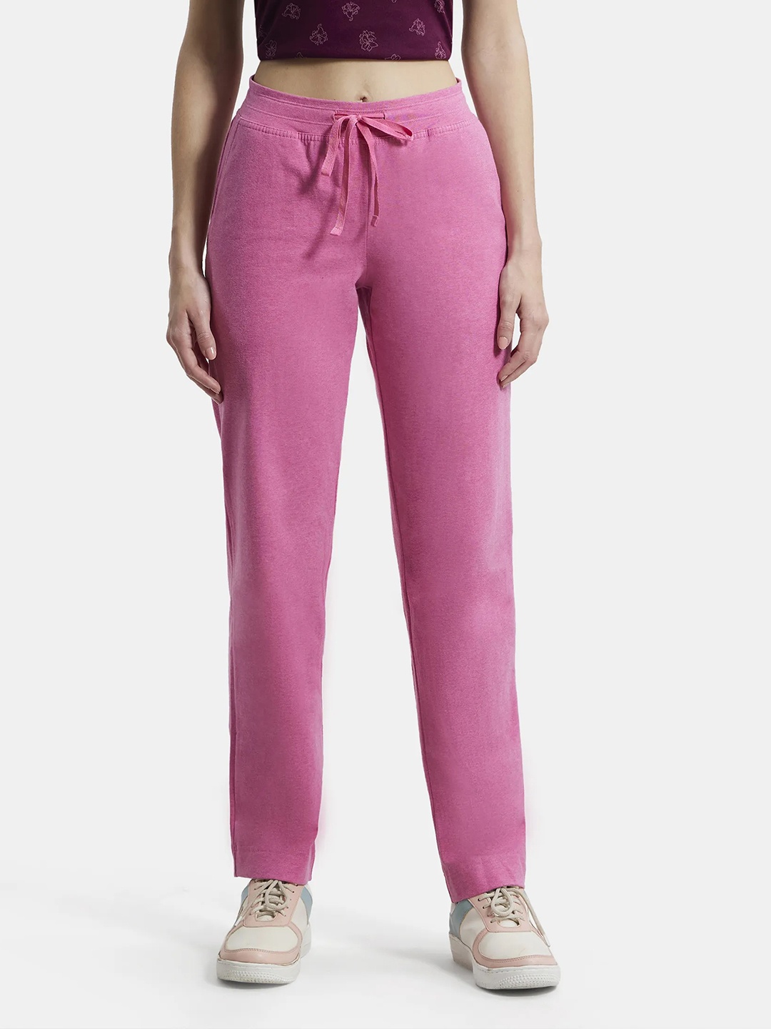 

Jockey Super Combed Cotton Stretch Relaxed Fit Trackpants -1302, Pink
