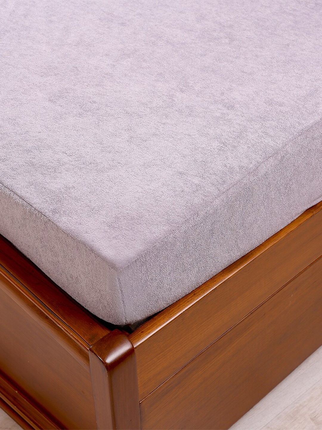 

TIDY SLEEP Grey Solid Water-Proof Mattress Protector